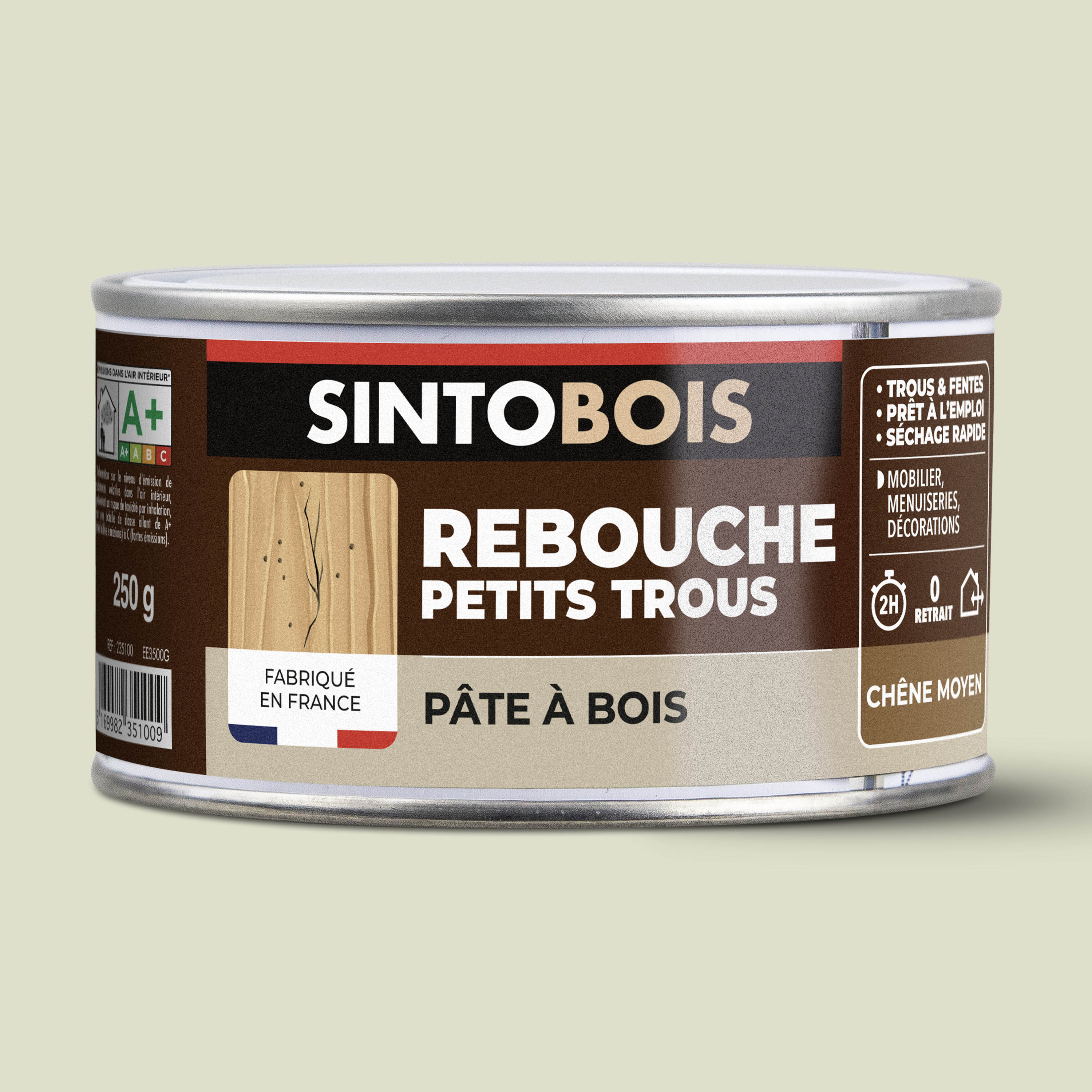 SINTO - Pâte à bois tradition 550ml Chêne clair