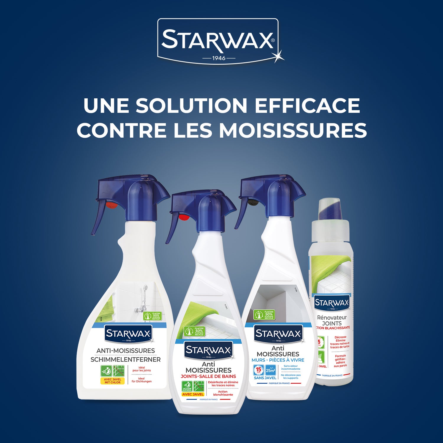 STARWAX - Anti-moisissures pour joints et salle de bains 500ml