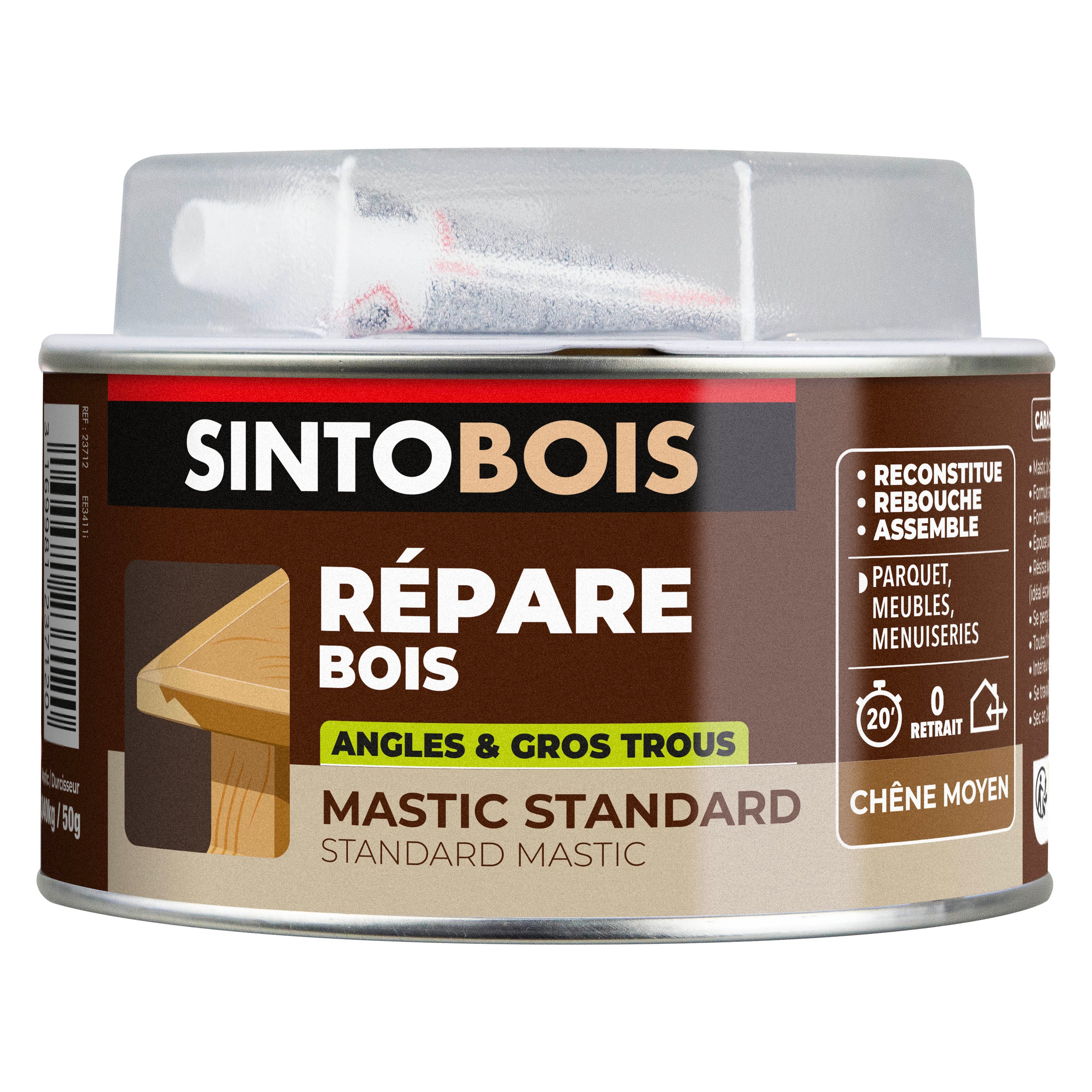 SINTO - Mastic bois standard 1,09kg Chêne