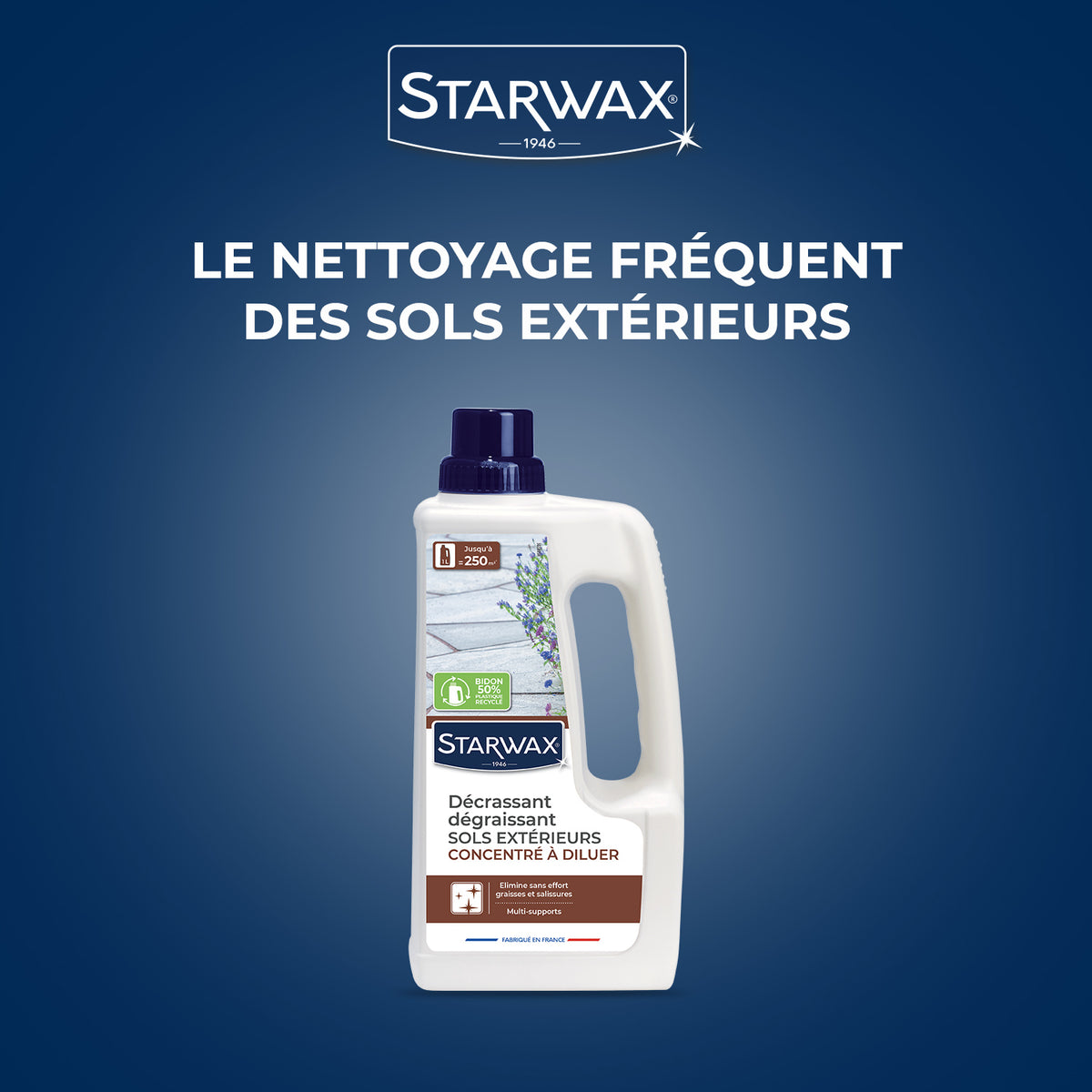 STARWAX - Décrassant dégraissant pour sols extérieurs
 1L