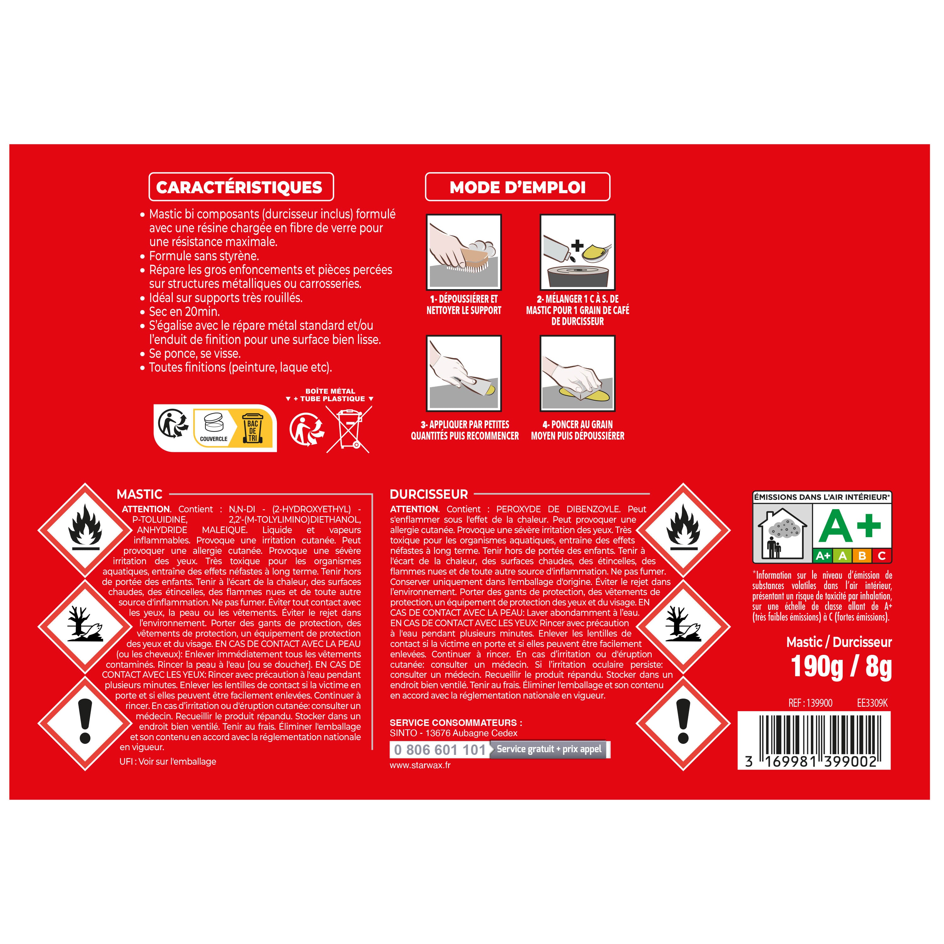 SINTO - Répare métal armé 170ml