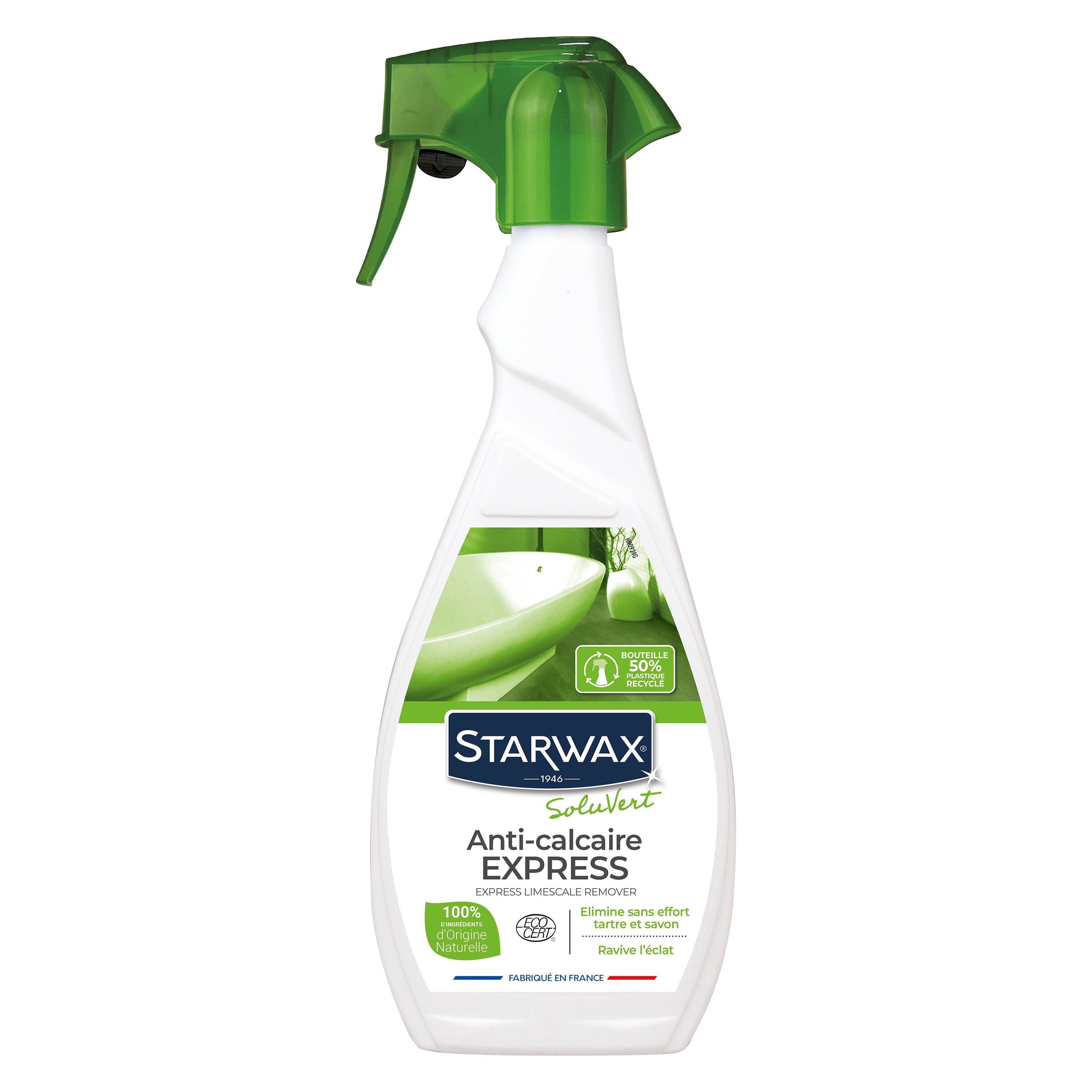 STARWAX SOLUVERT - Anti-calcaire express pour salle de bains 500ml
