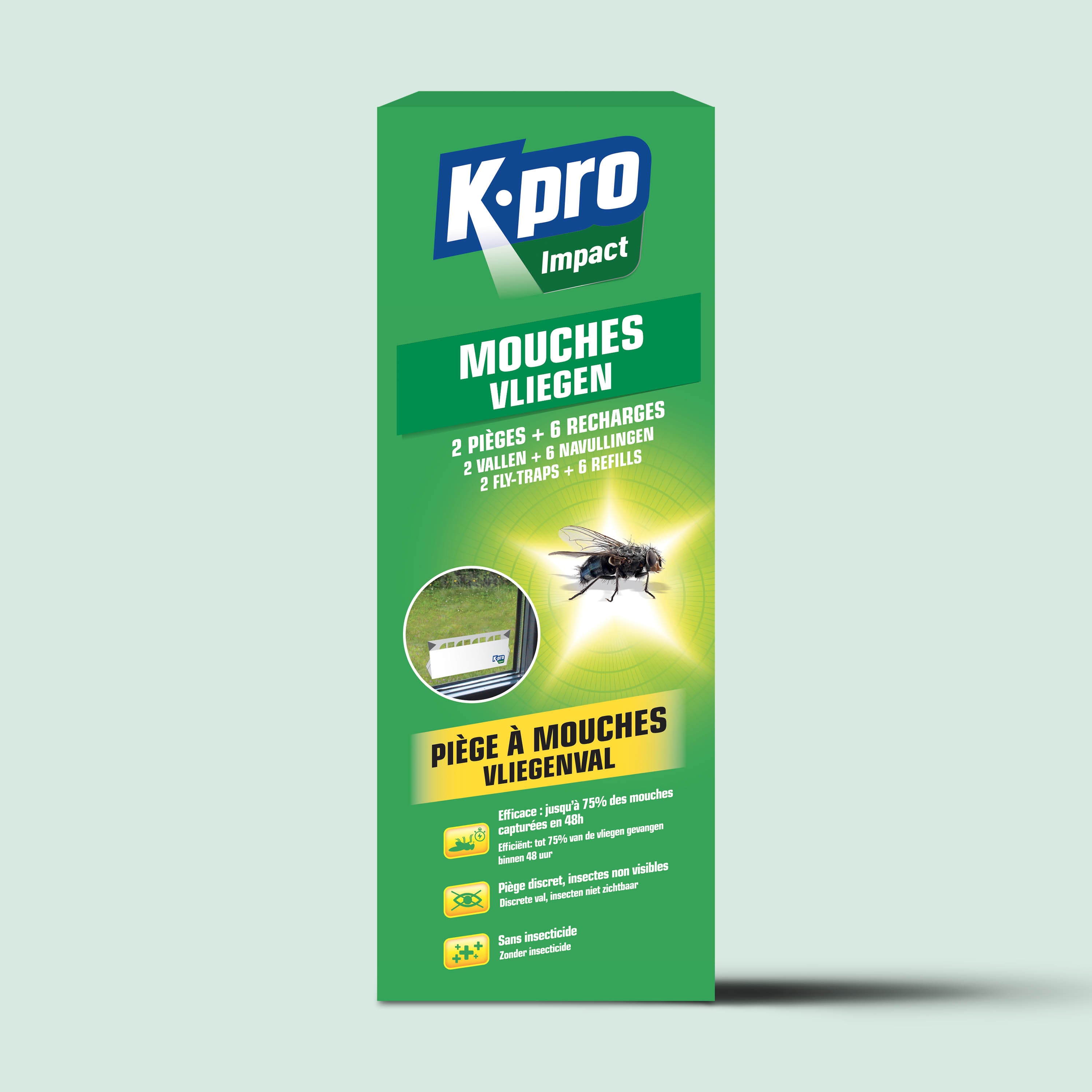 K.PRO - Pièges à mouches
 2 pièges + 6 recharges