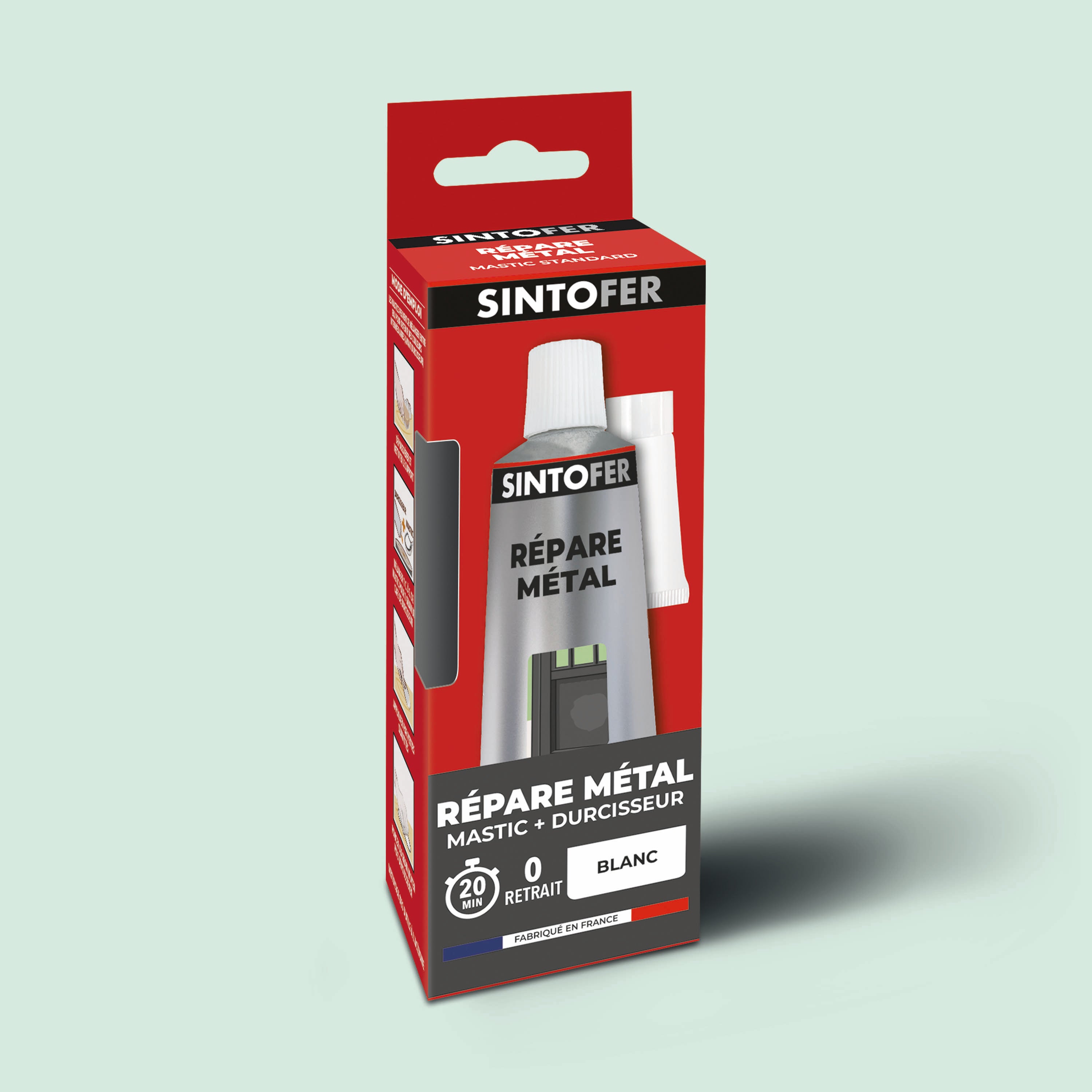 SINTO - Répare métal standard 120g Blanc