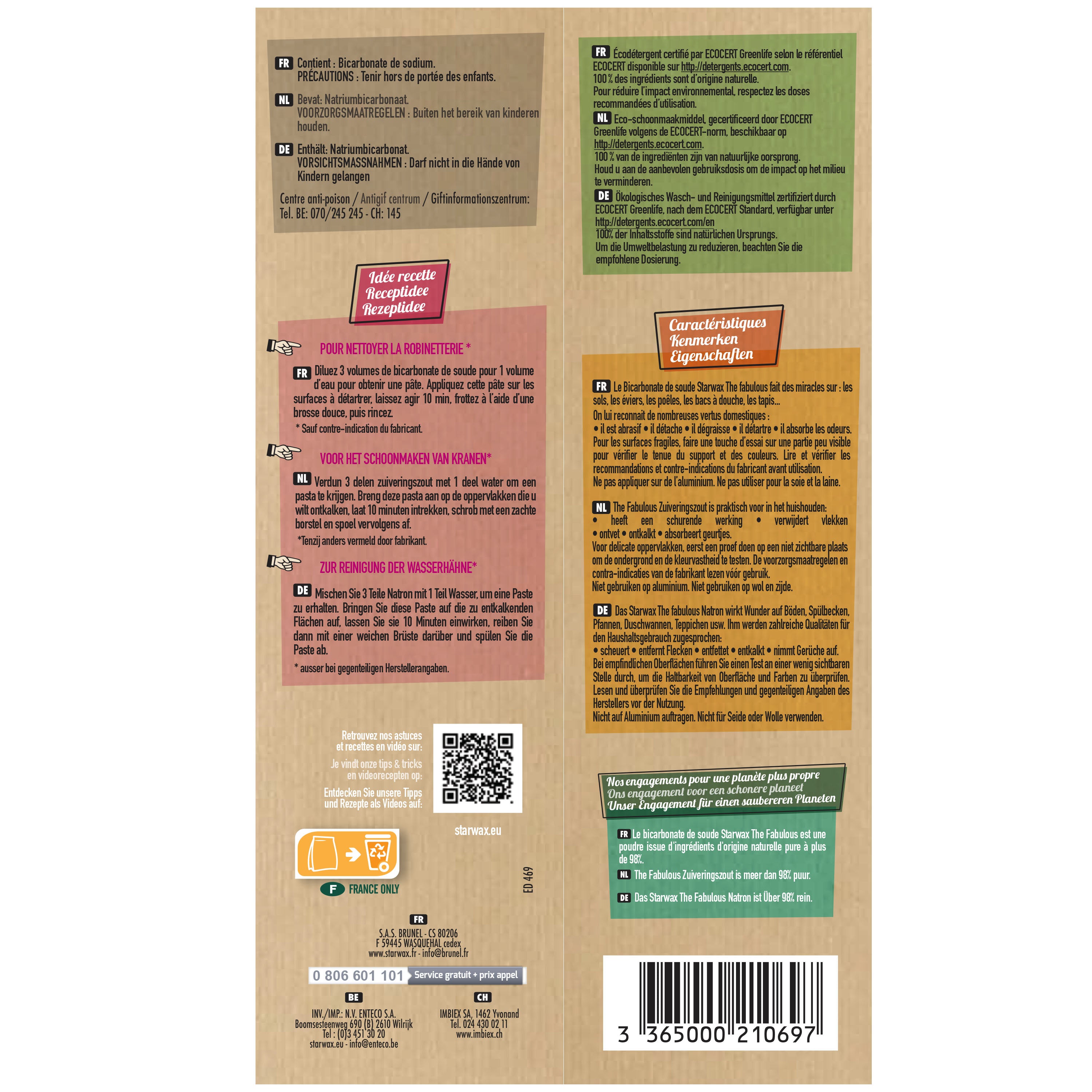STARWAX FABULOUS - Bicarbonate de soude 500g