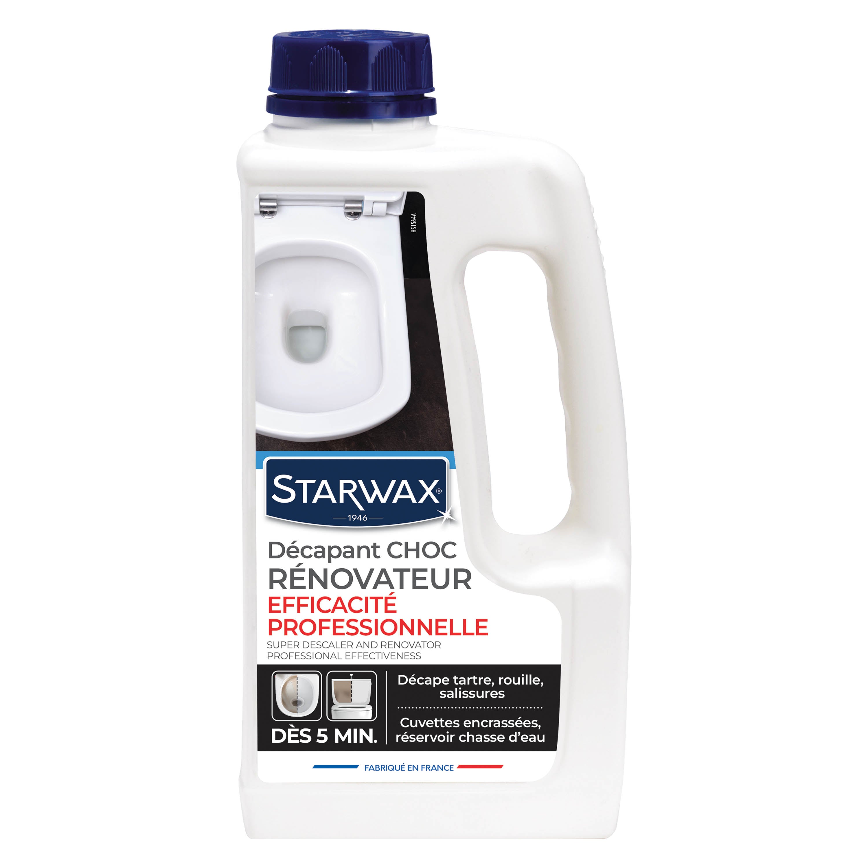 STARWAX - Décapant choc rénovateur WC - Efficacité Professionnelle 1L