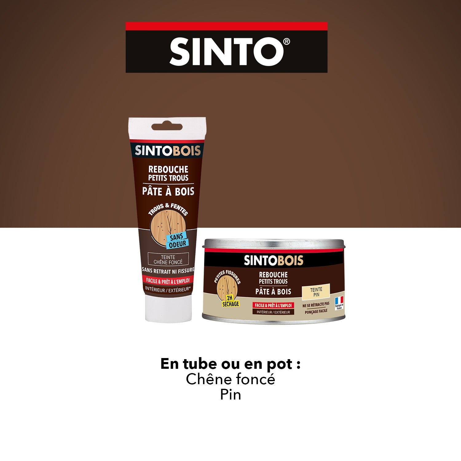 SINTO - Pâte à bois tradition 550ml Chêne clair