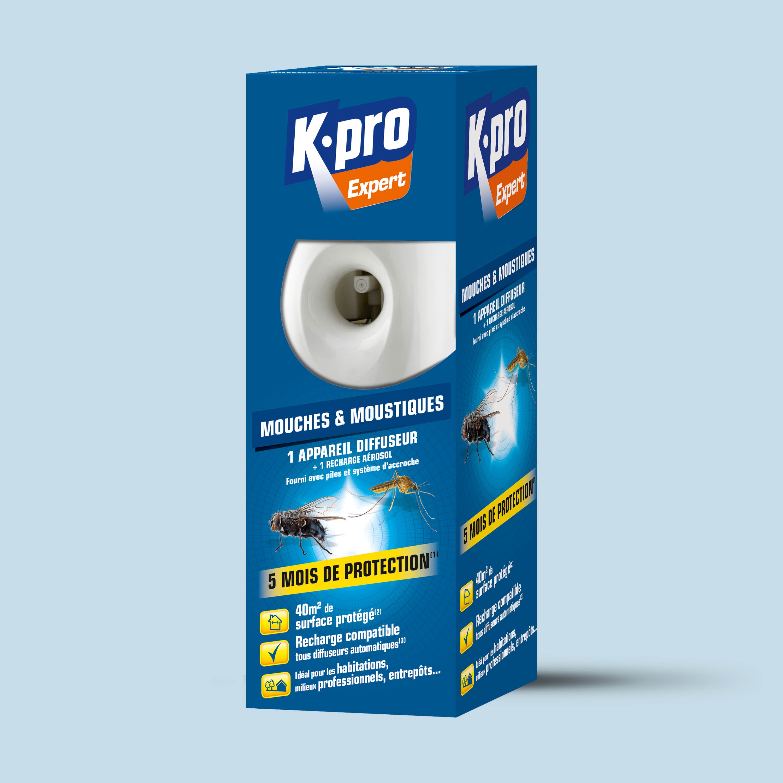 K.PRO - Diffuseur automatique contre les mouches et moustiques
 250ml