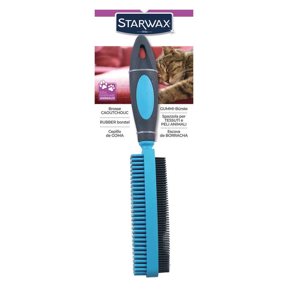 STARWAX - Brosse caoutchouc pour textile
 X1