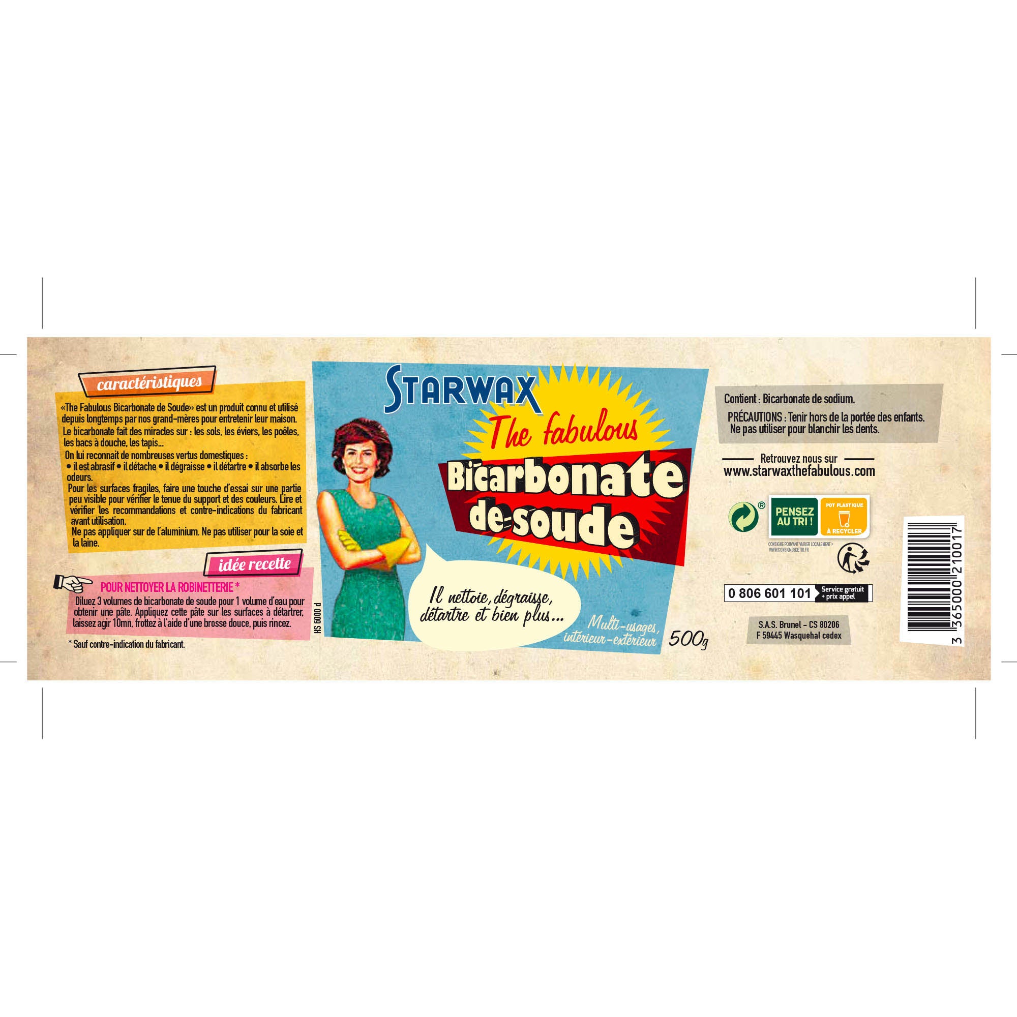 STARWAX FABULOUS - Bicarbonate de soude 500g