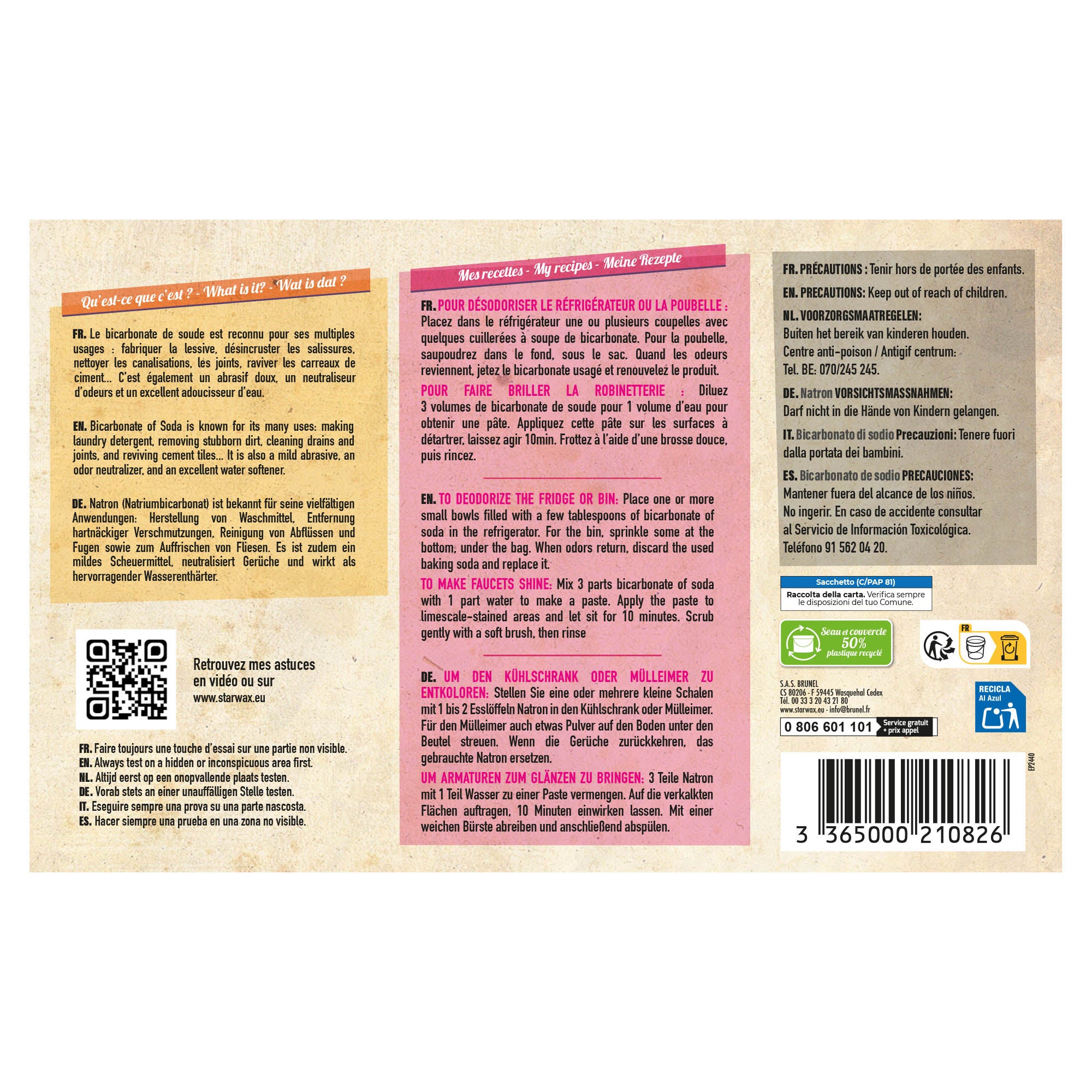 STARWAX FABULOUS - Bicarbonate de soude 500g