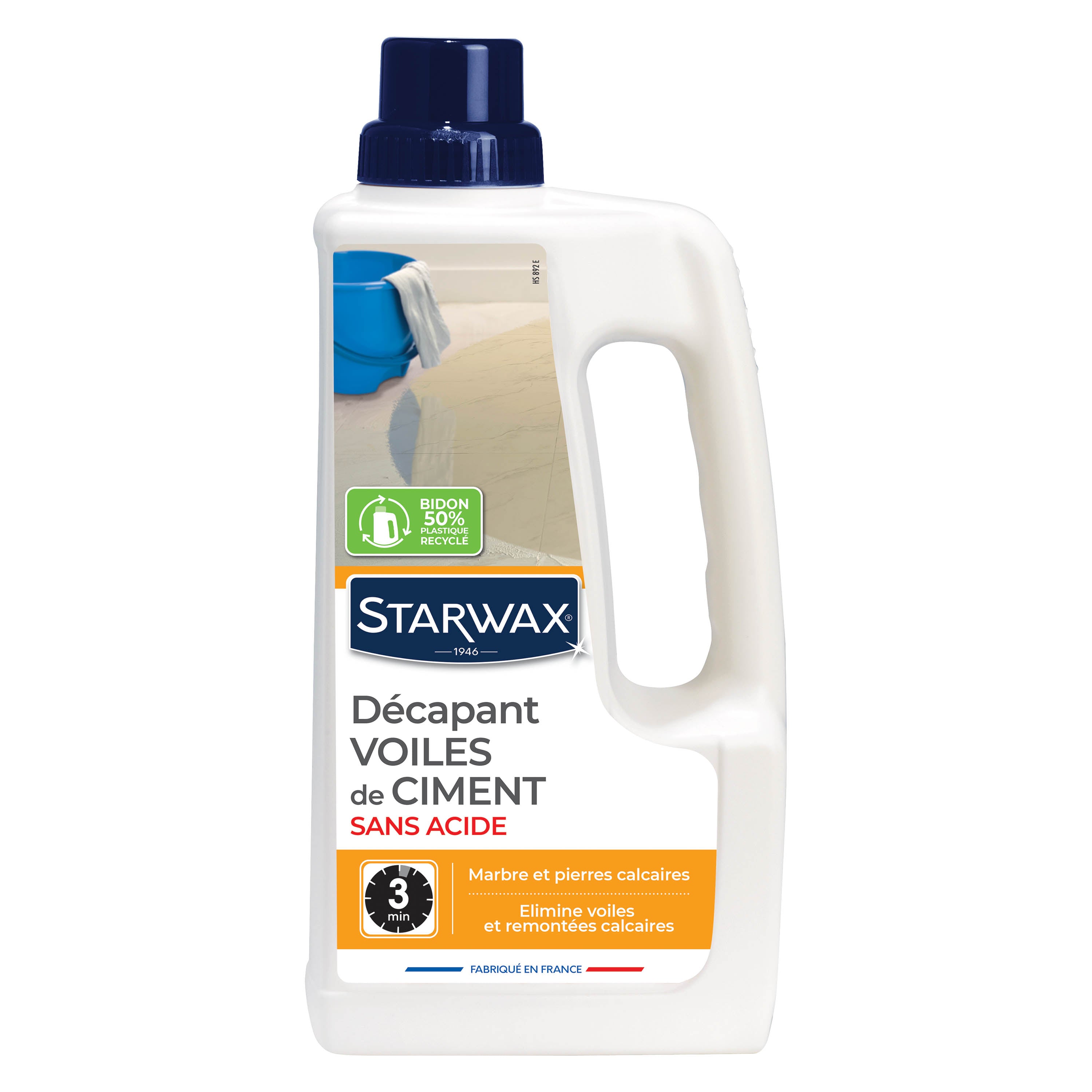 STARWAX - Décapant voiles de ciment pour marbres & pierres naturelles 1L