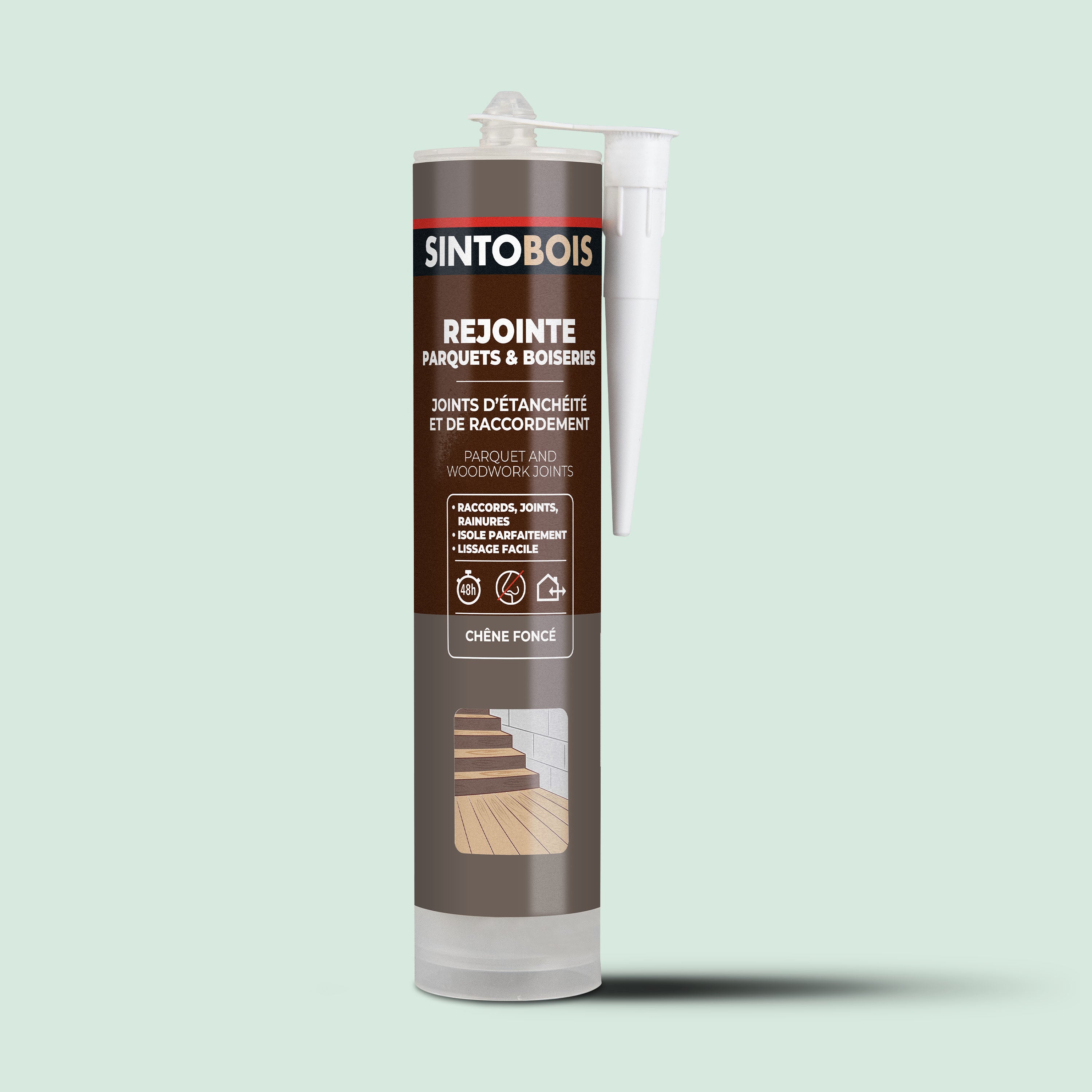 SINTO - Rejointe parquets et boiseries - Etanchéité et raccordement 310ml Chêne clair