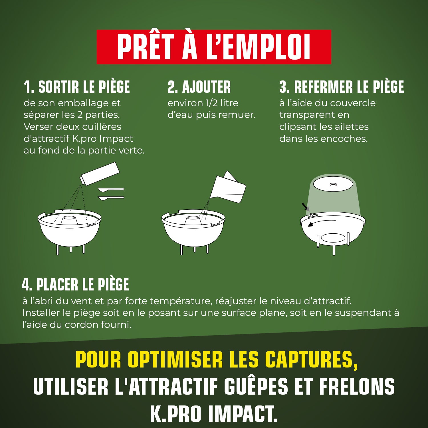 K.PRO - Piège à guêpes et frelons X1