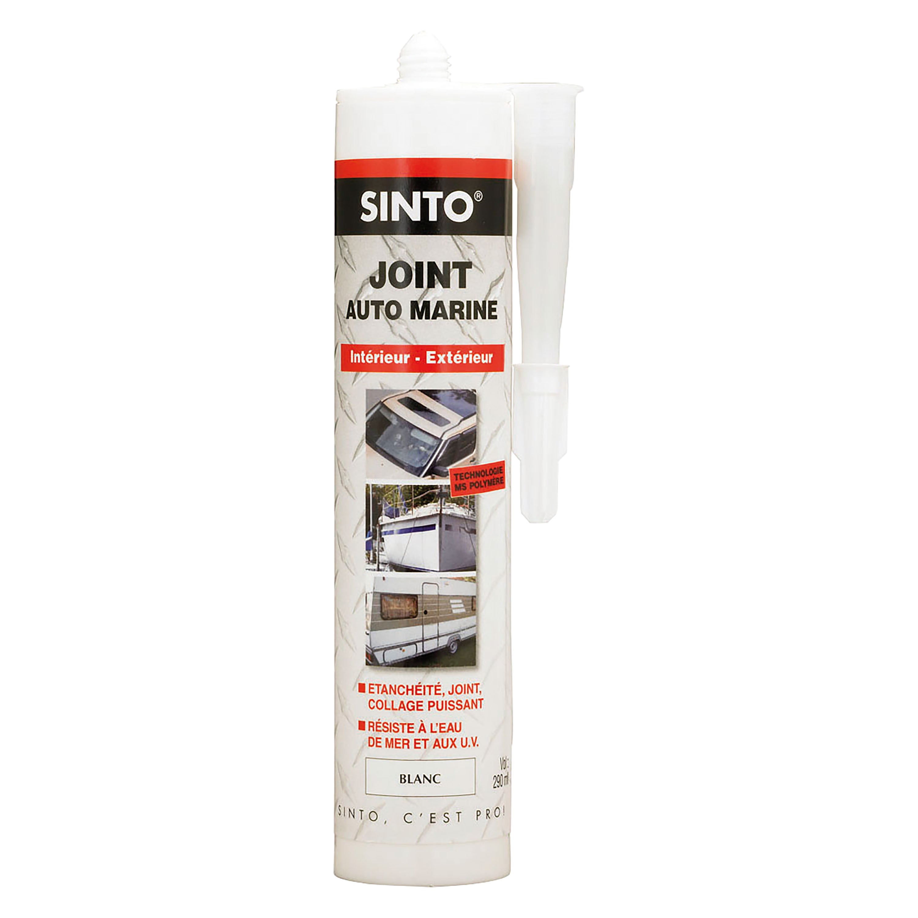 SINTO - Joint mastic auto marine 290ml Blanc