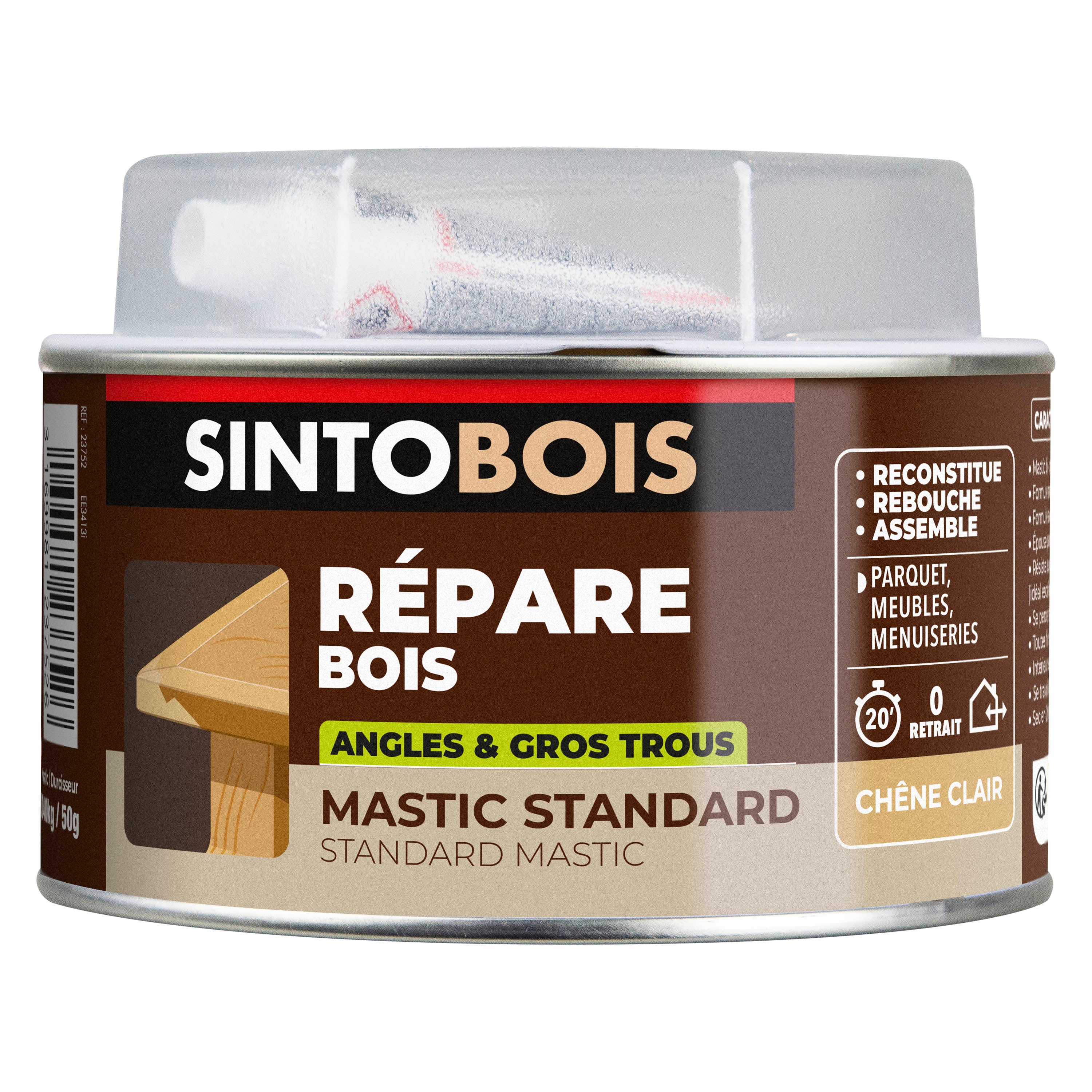 SINTO - Mastic bois standard 1,09kg Chêne