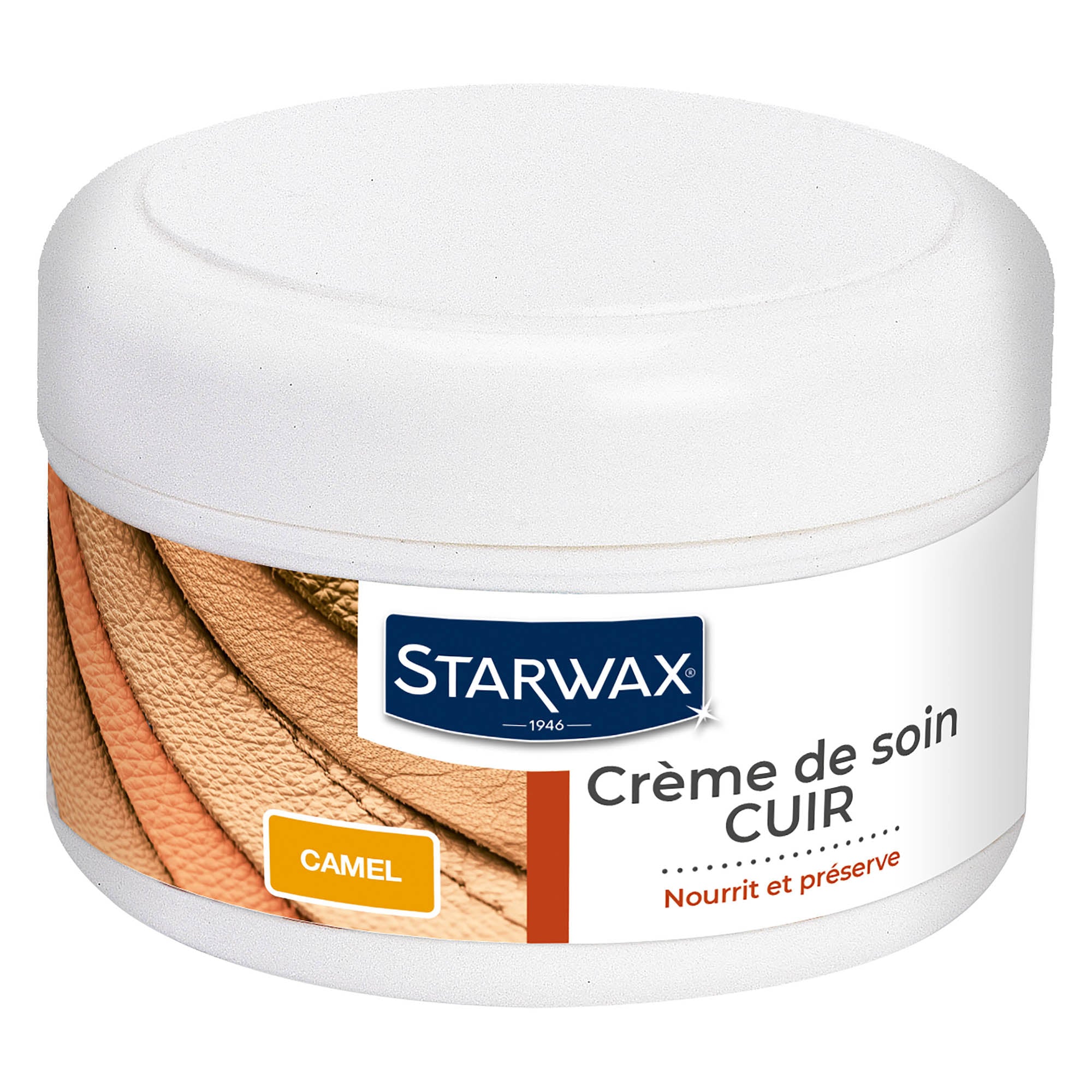 STARWAX - Crème de soin pour cuirs colorés 150ml Camel