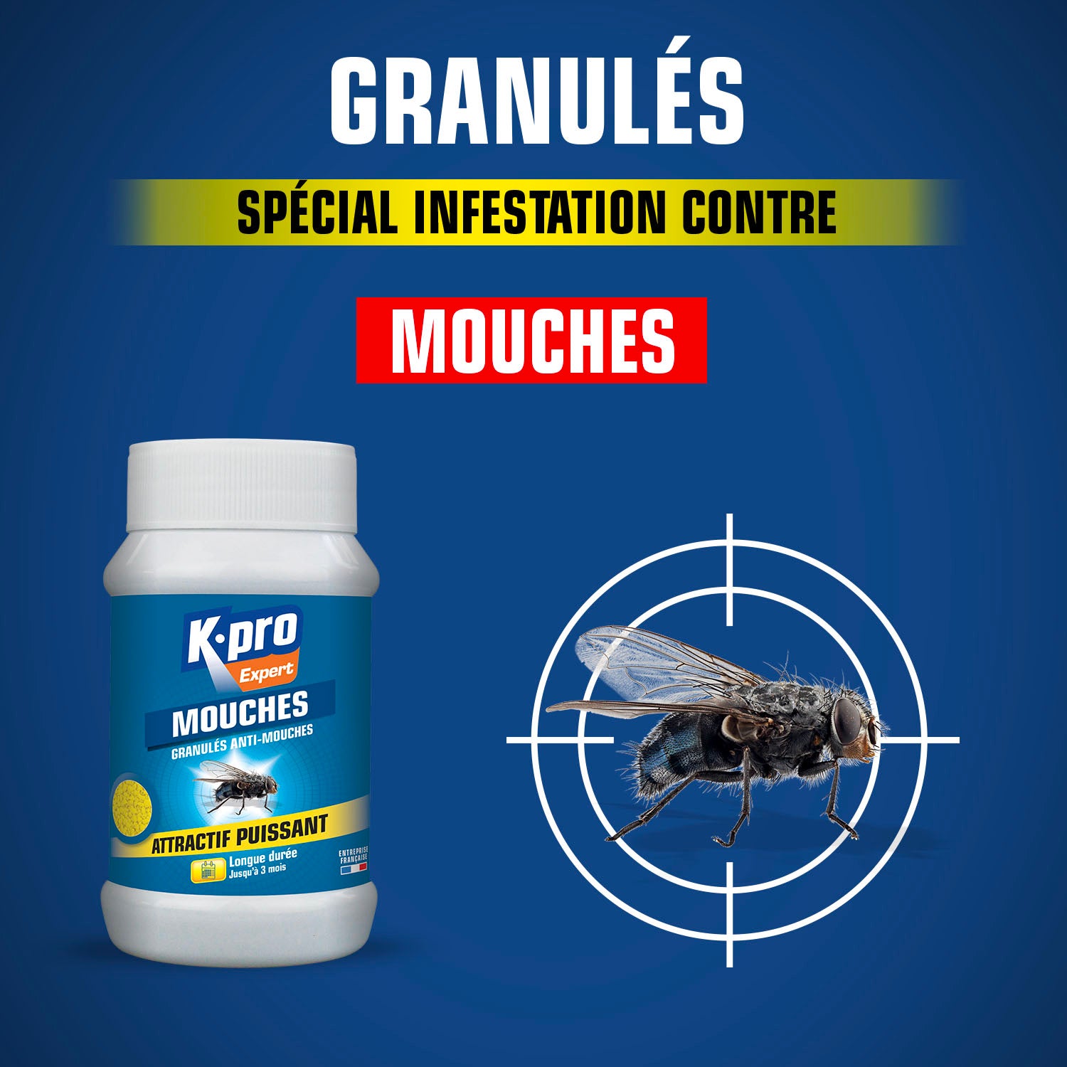 K.PRO - Granulés anti-mouches 300g granulés jaunes