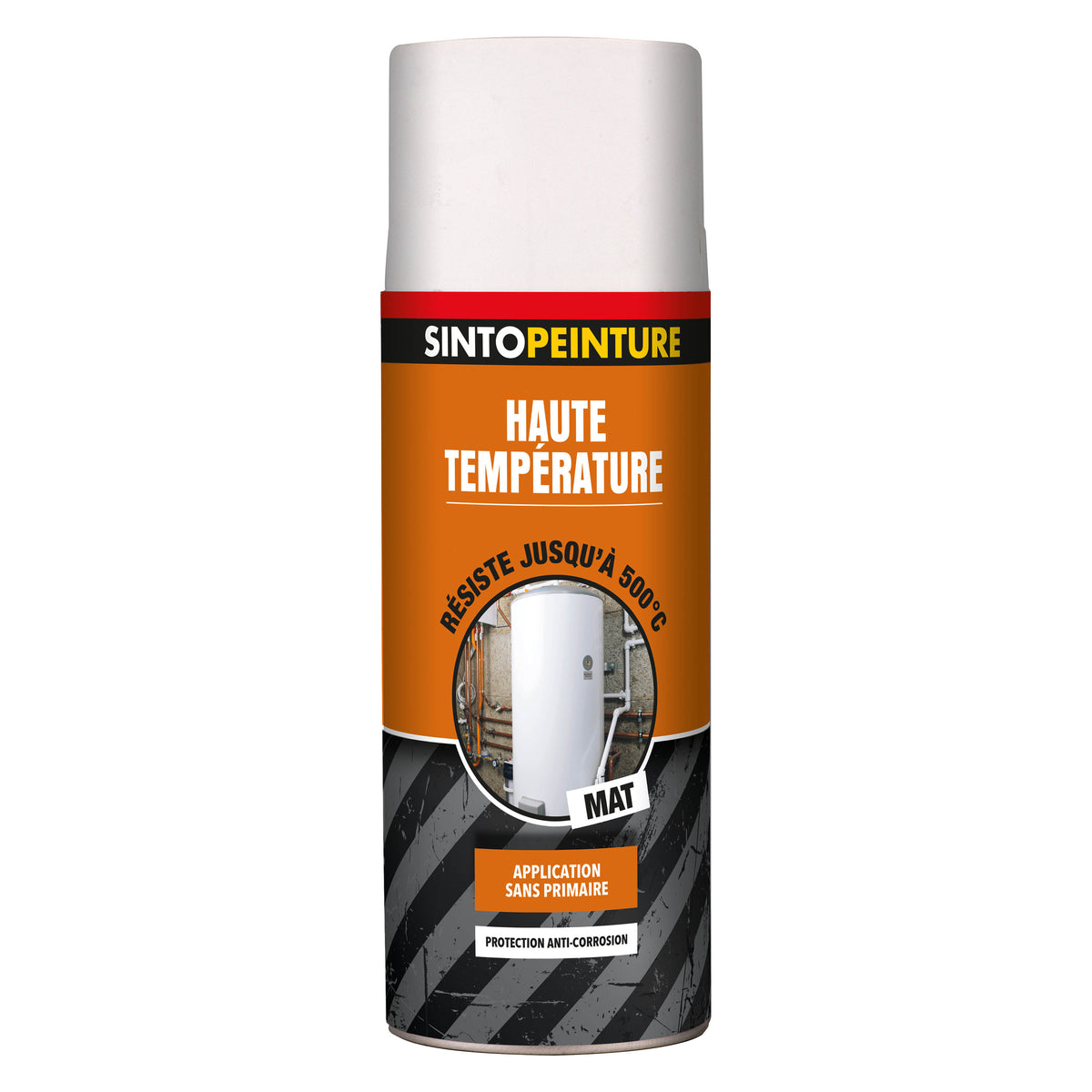 SINTO - Aérosol haute température 400ml Noir