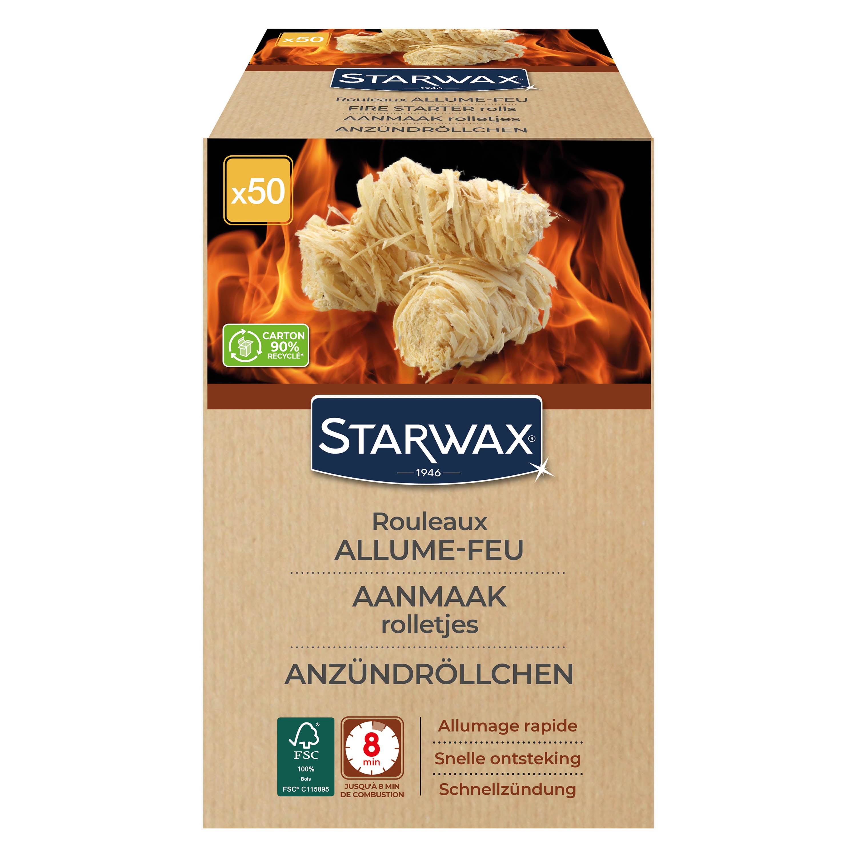 STARWAX - Rouleaux allume feu FSC® X50