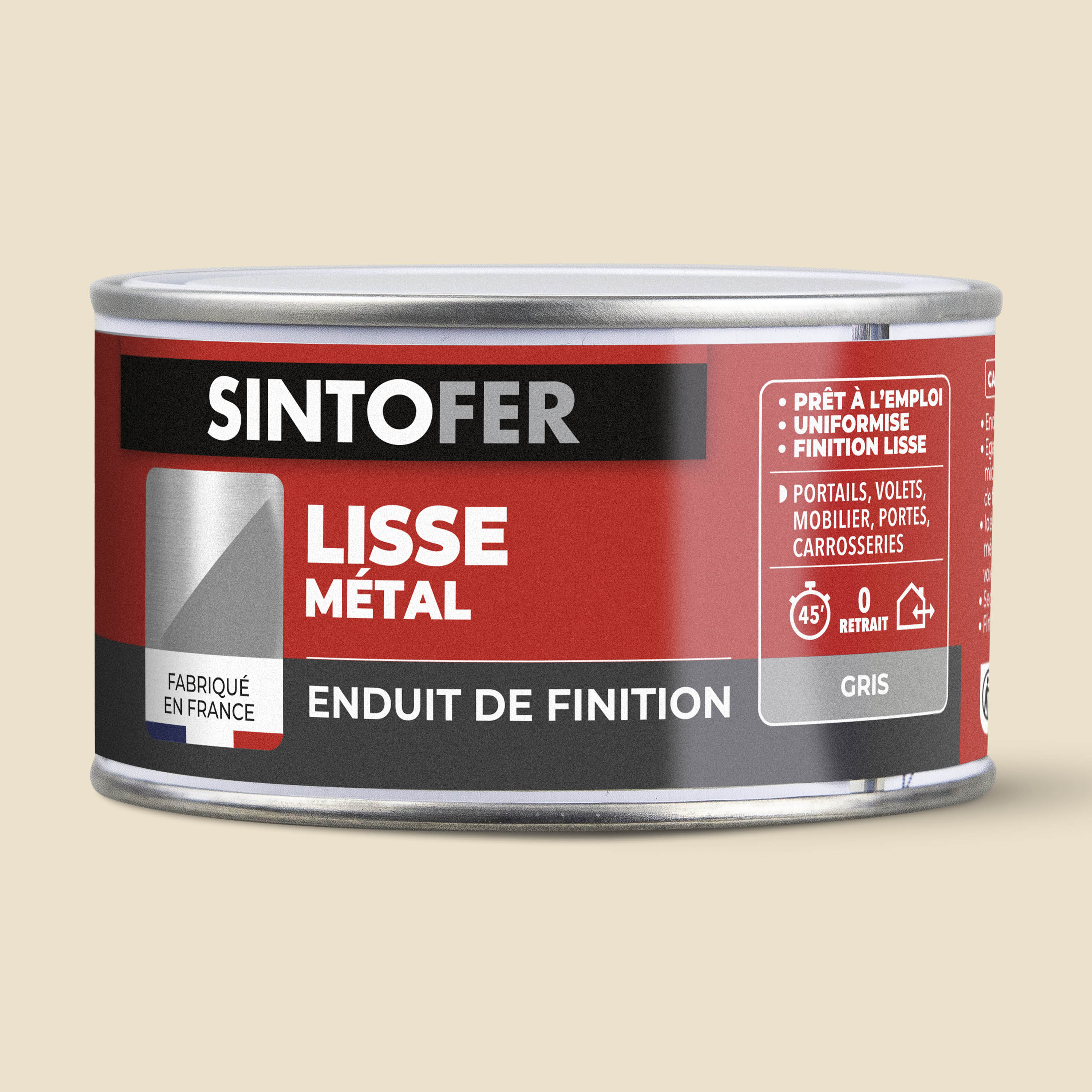 SINTO - Enduit de finition métal 90g