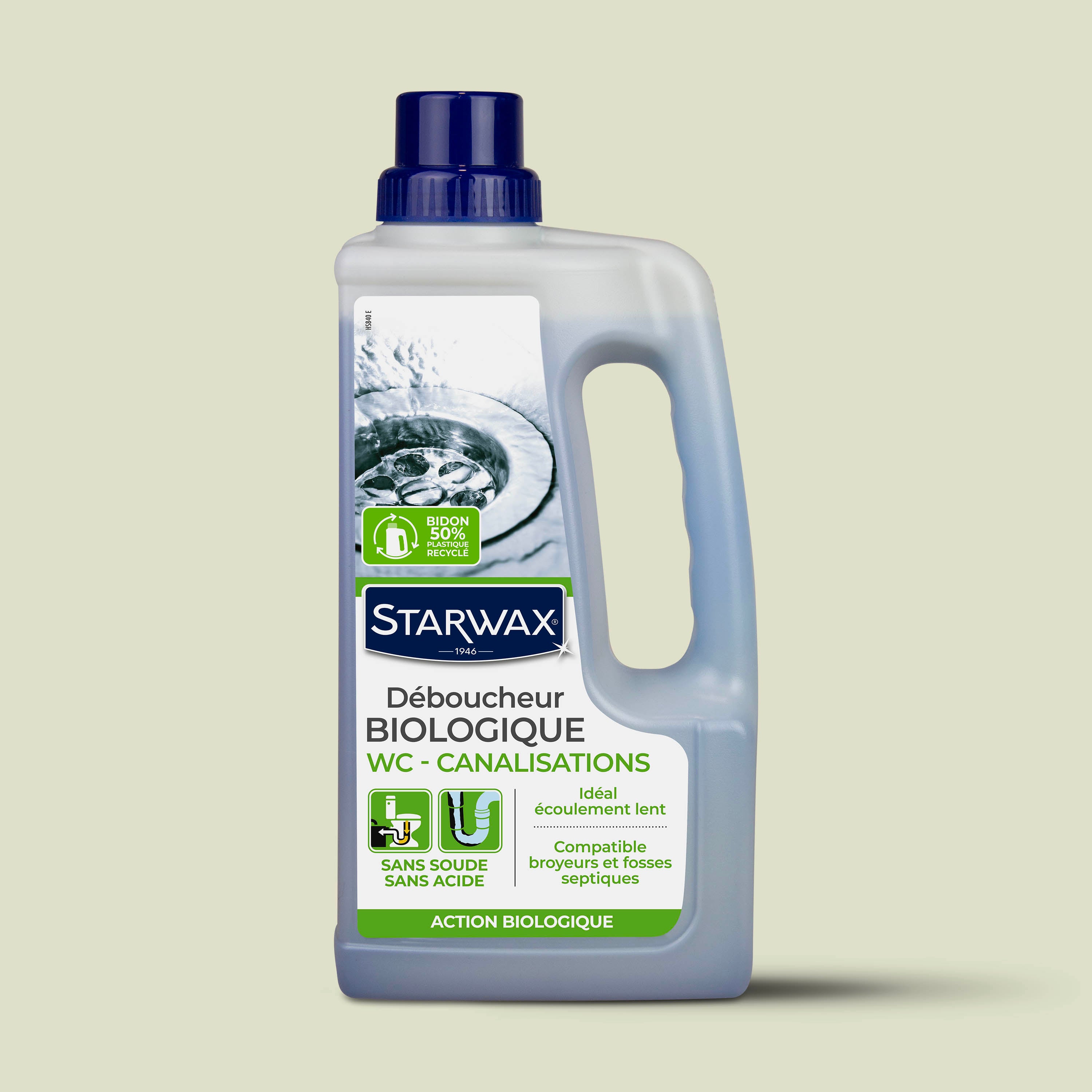 STARWAX - Déboucheur biologique pour canalisations 1L