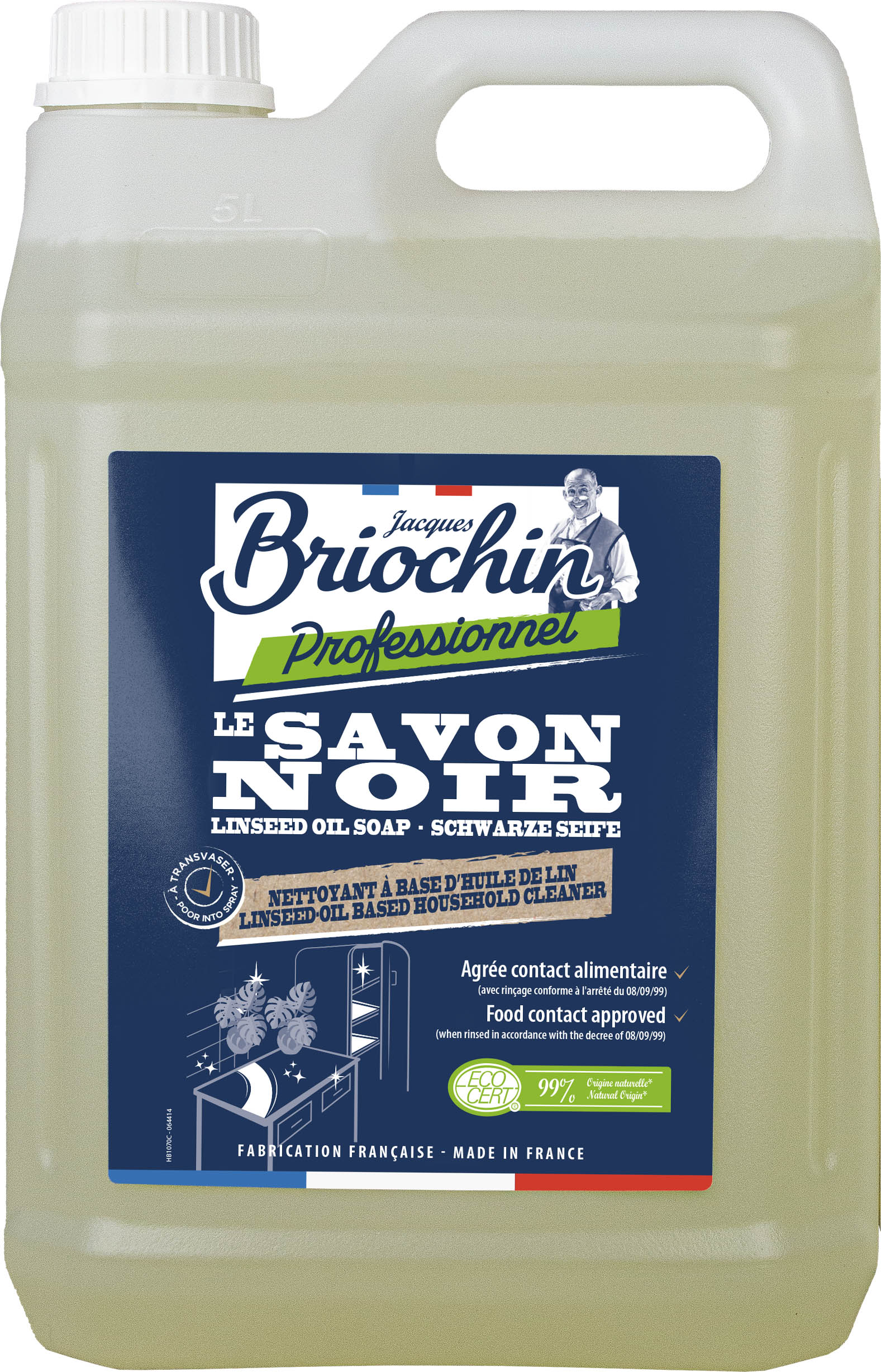 JACQUES BRIOCHIN PRO - Le Savon Noir PAE Ecocert 5L Sans parfum