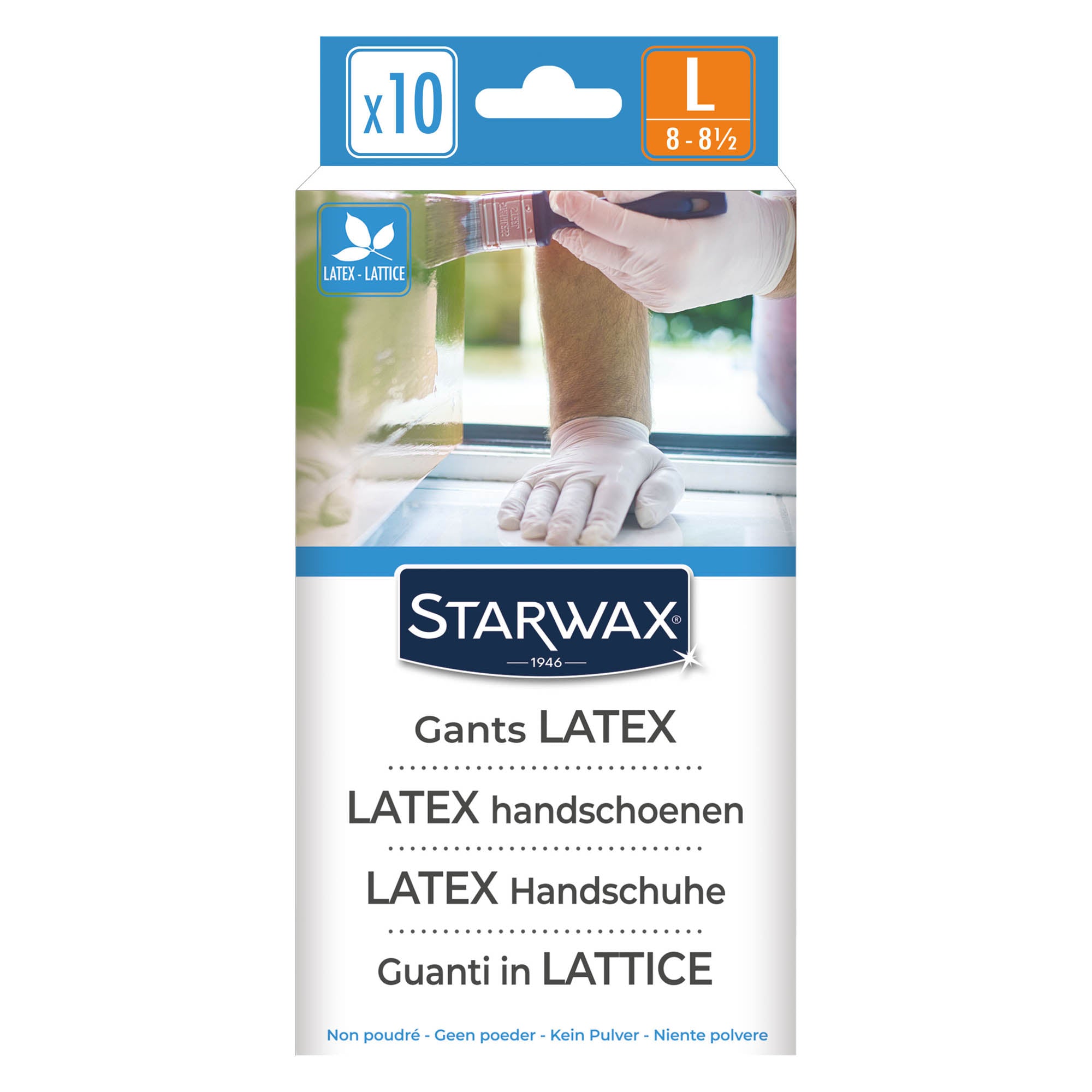 STARWAX - Gants latex épais X10 M