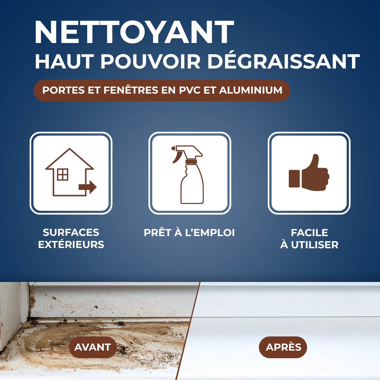 STARWAX - Nettoyant portes et fenêtres prêt à l'emploi 500ml