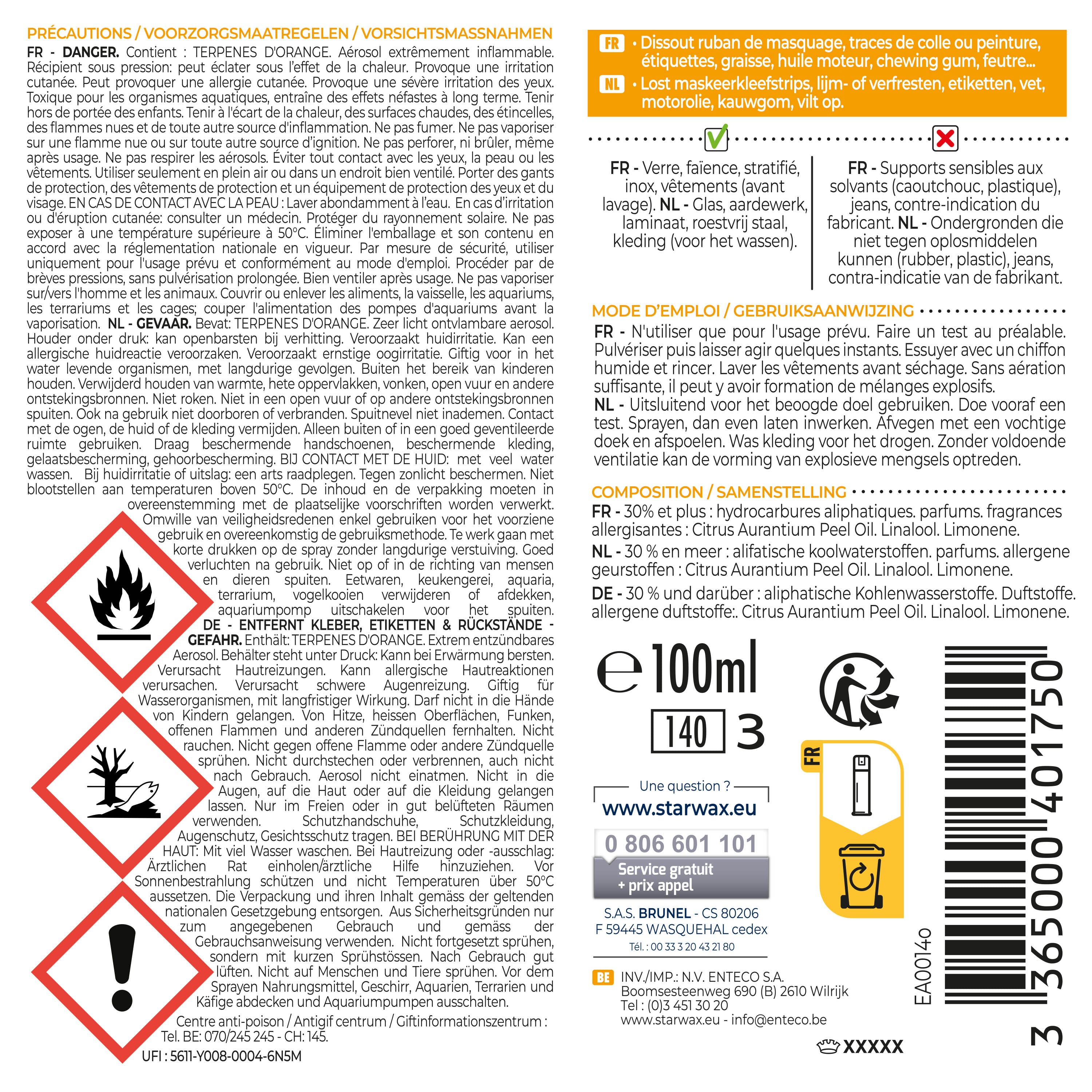 STARWAX - Détache et Décolle tout
 100ml