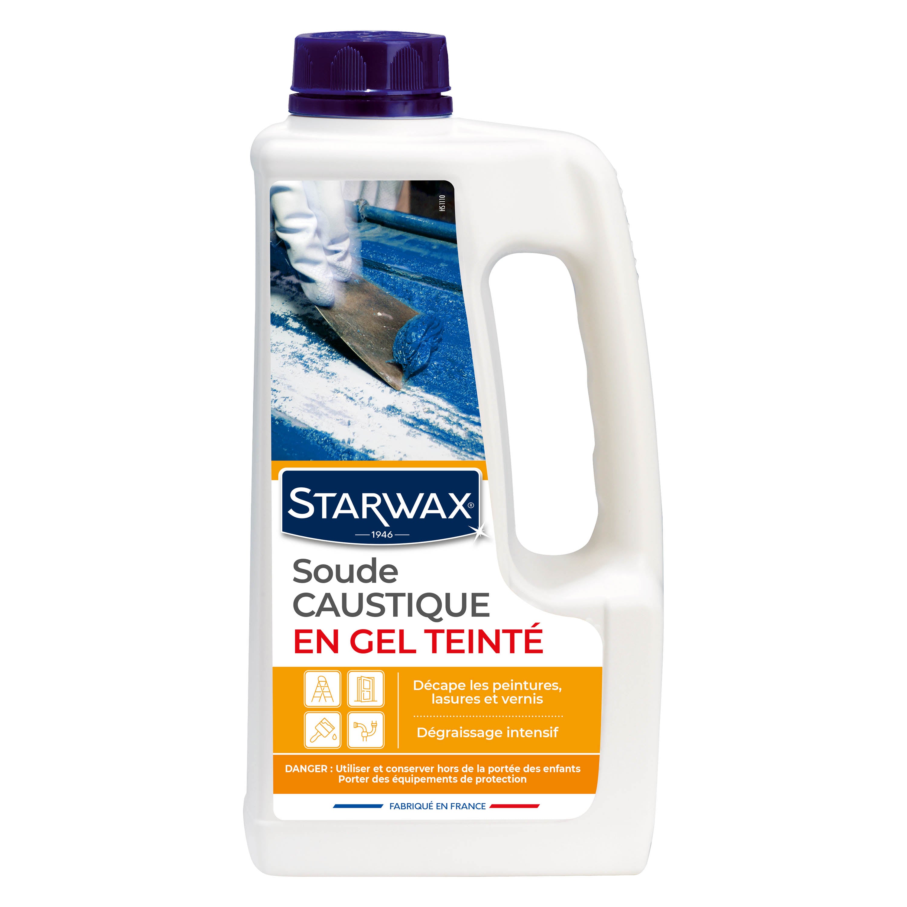 STARWAX - Soude caustique en gel teinté 1L 1L