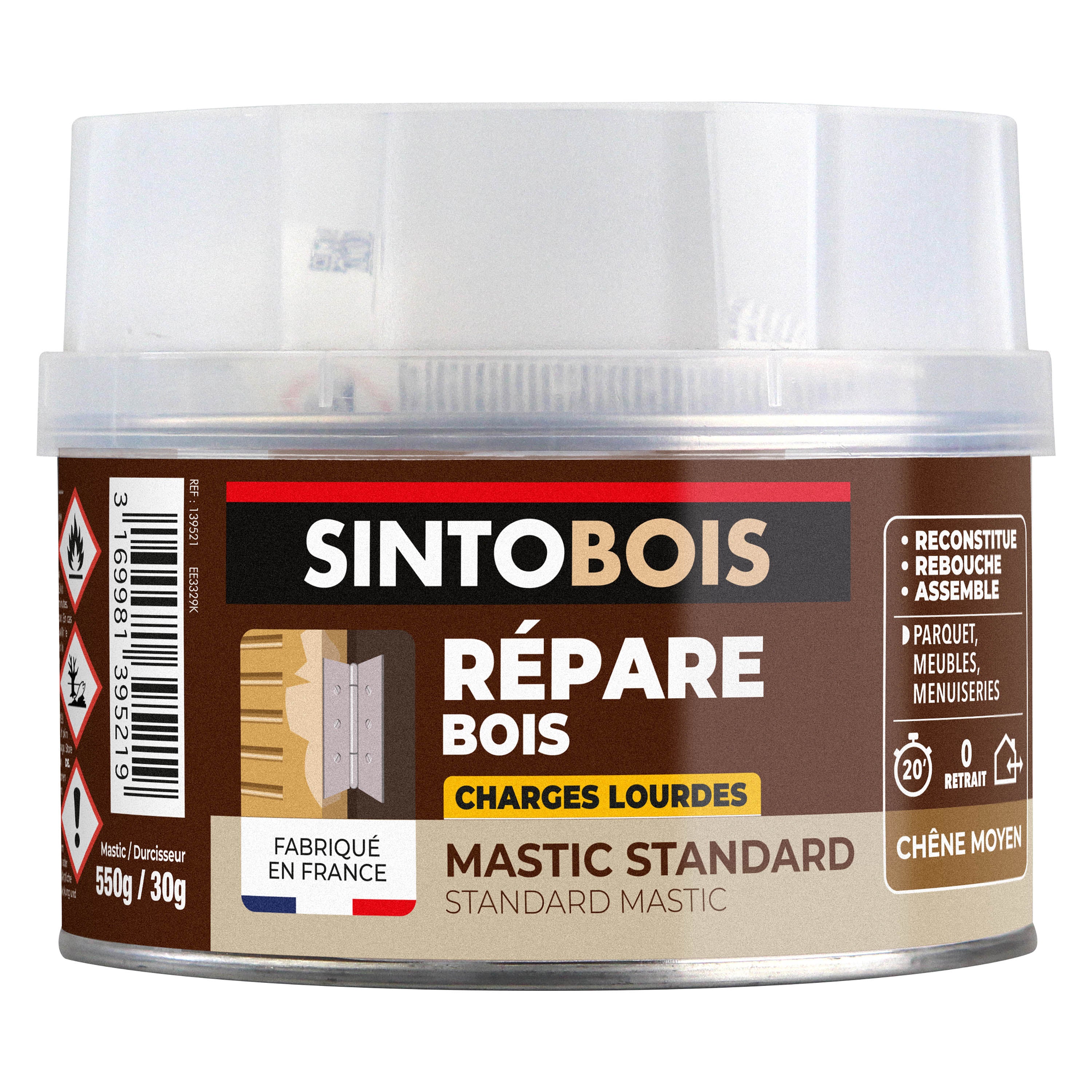 SINTO - Reconstitue bois charges lourdes 170ml Chêne