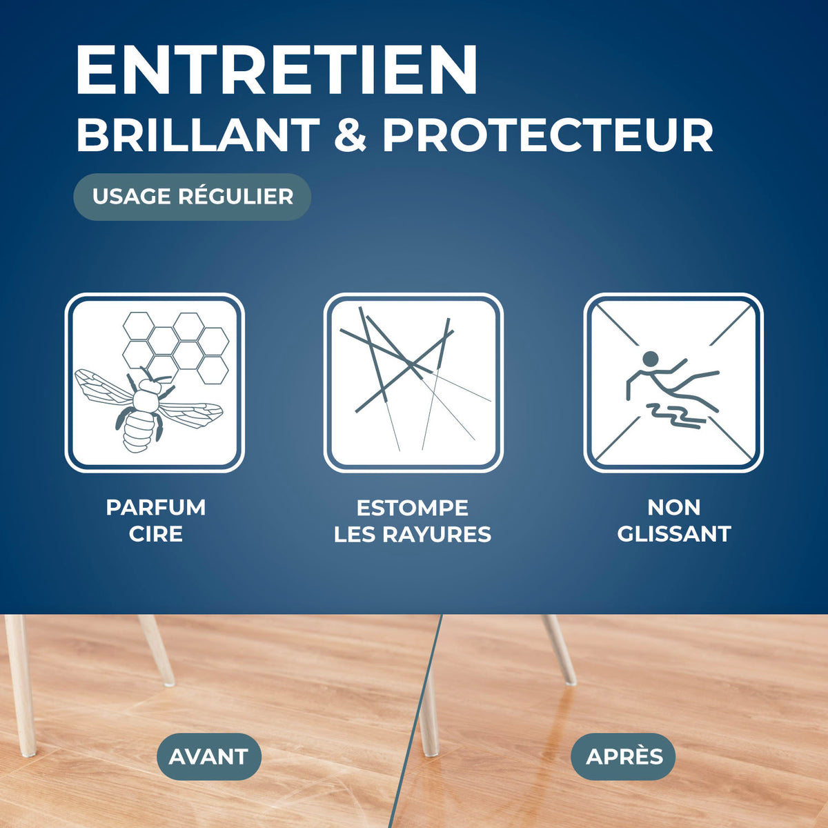 STARWAX - Entretien brillant pour parquets et sols stratifiés
 1L