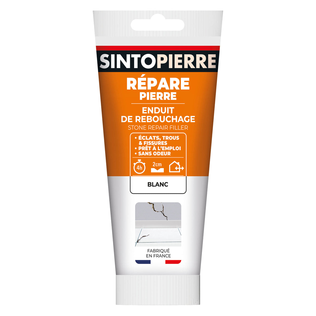 SINTO - Rebouche sols et murs - enduit de rebouchage 2Kg Blanc