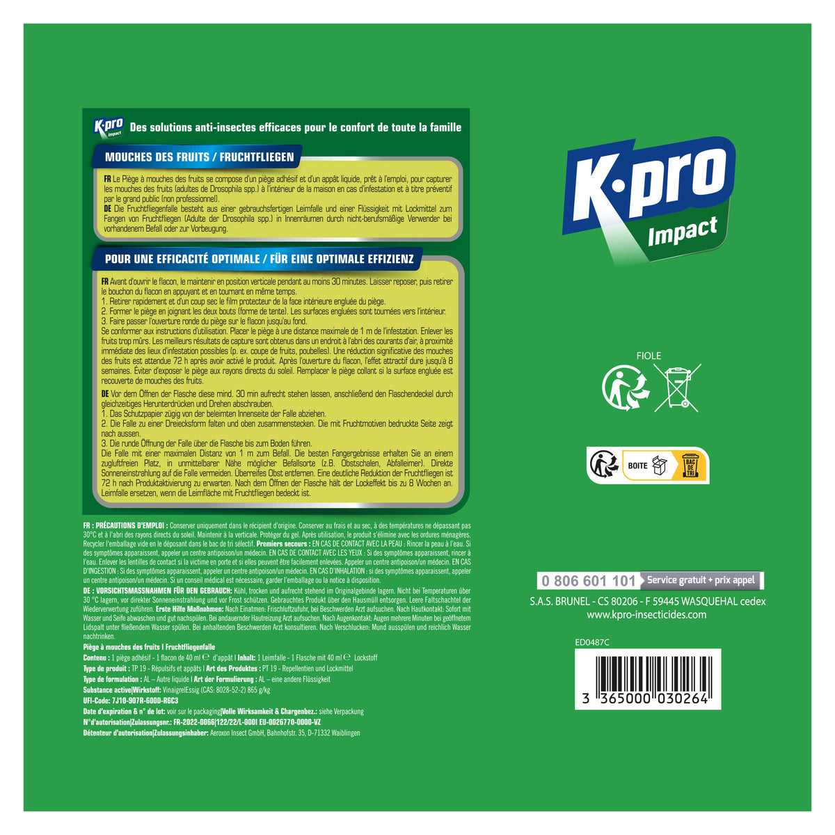 K.PRO - Piège à mouches des fruits
 X1