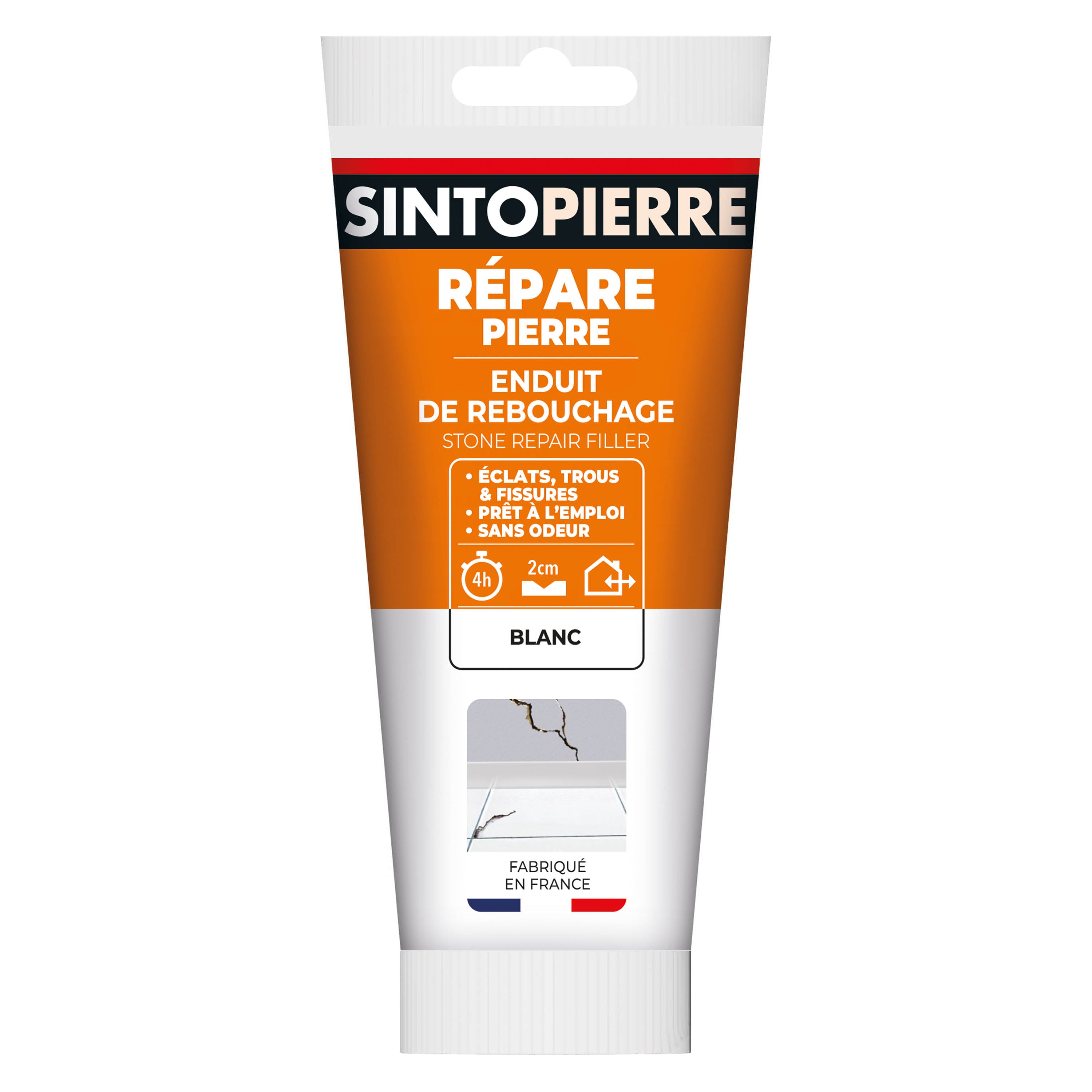 SINTO - Rebouche sols et murs - enduit de rebouchage 2Kg Blanc