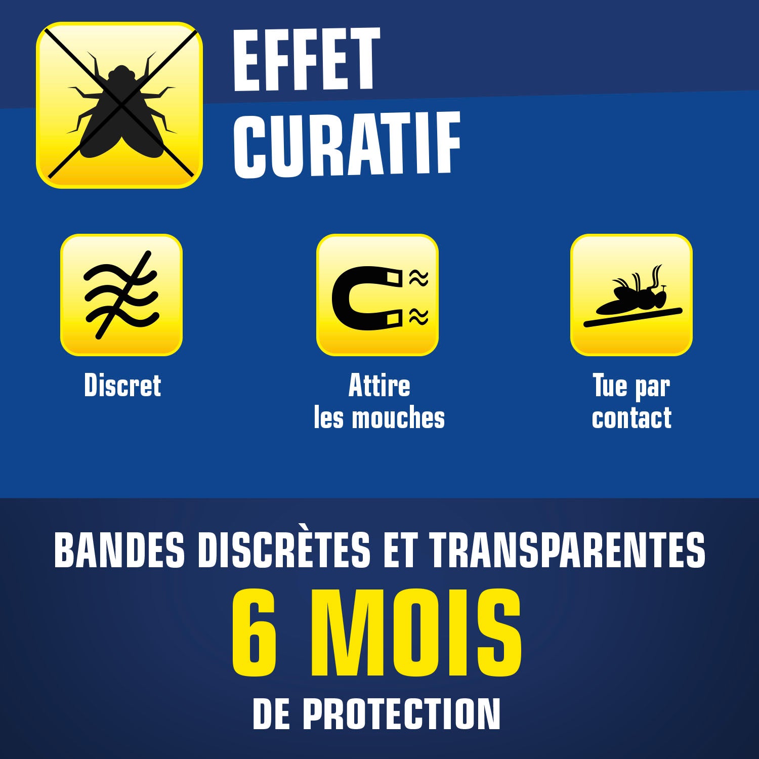 K.PRO - Stickers anti-mouches bandes transparentes
 X12