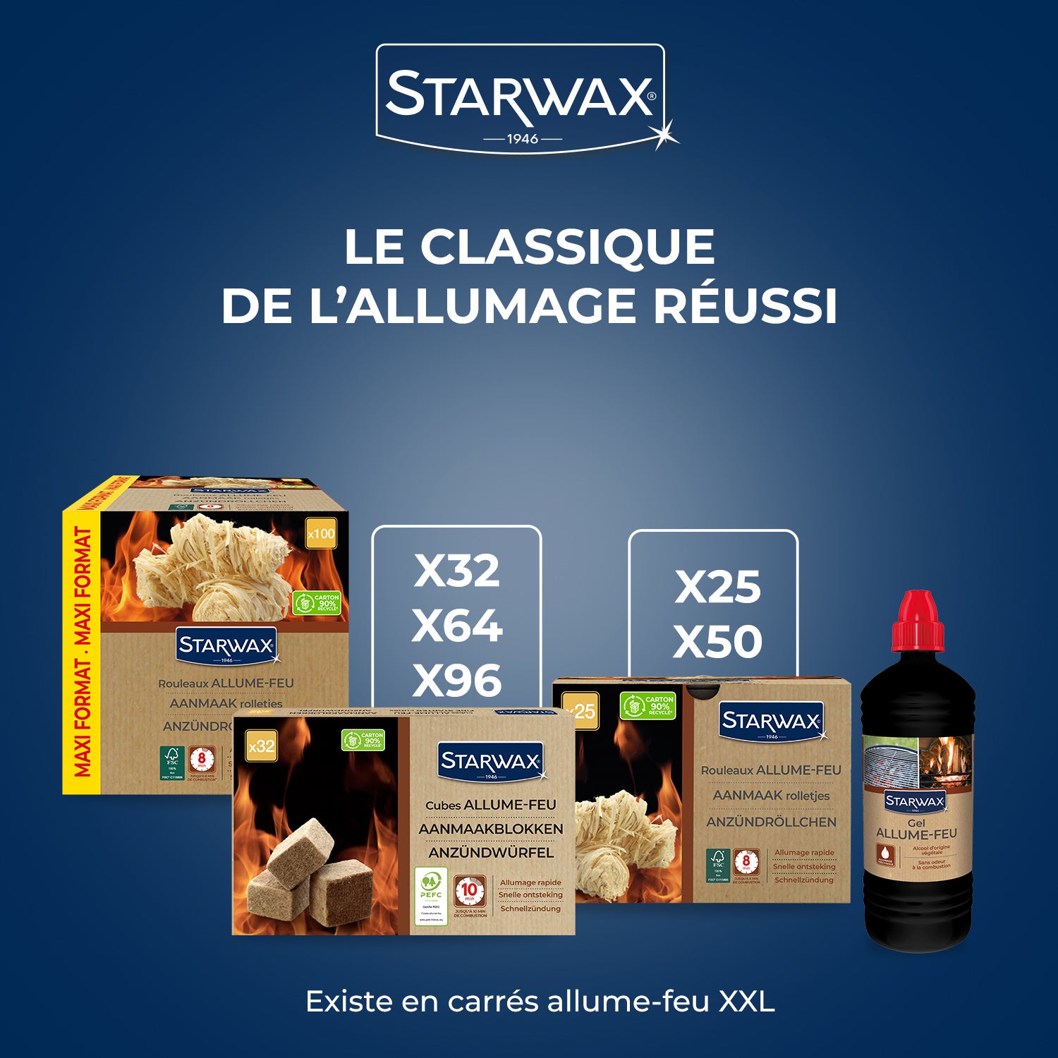 STARWAX - Cubes allume feu PEFC X32