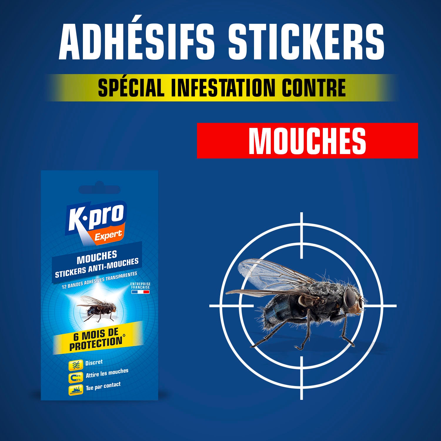 K.PRO - Stickers anti-mouches bandes transparentes
 X12