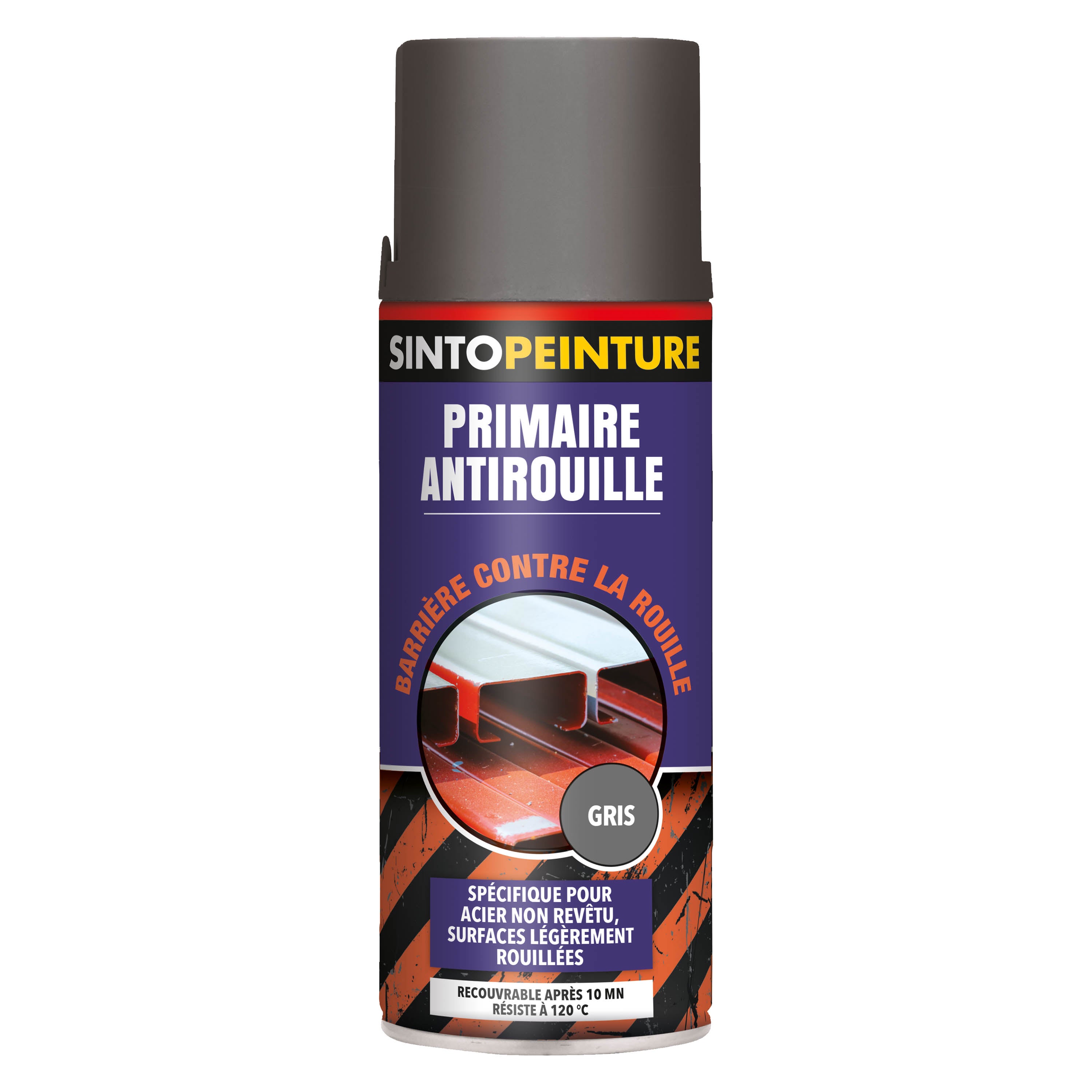 SINTO - Aérosol apprêt sous-couche 400ml Gris métal