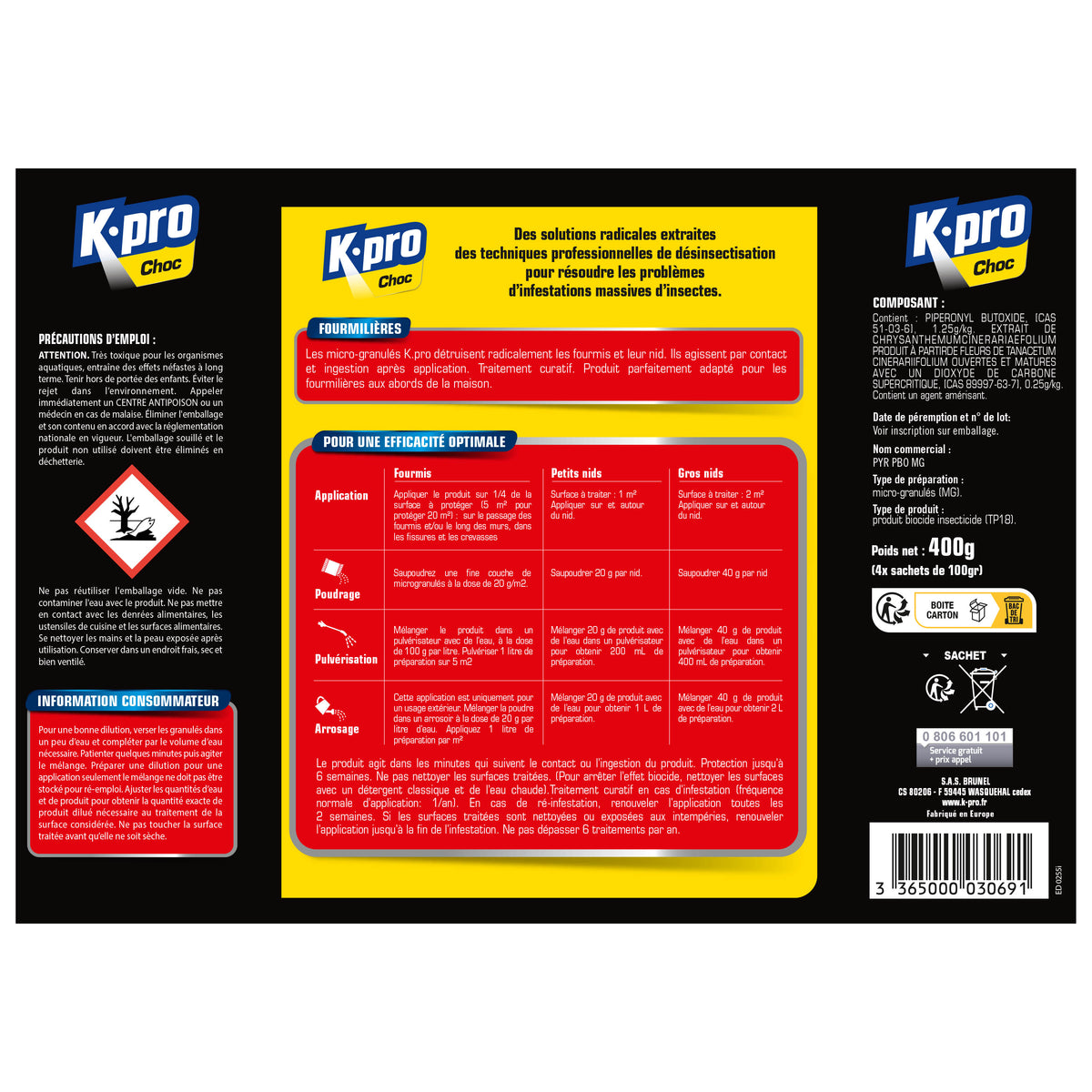 K.PRO - Destructeur de fourmilières
 400g