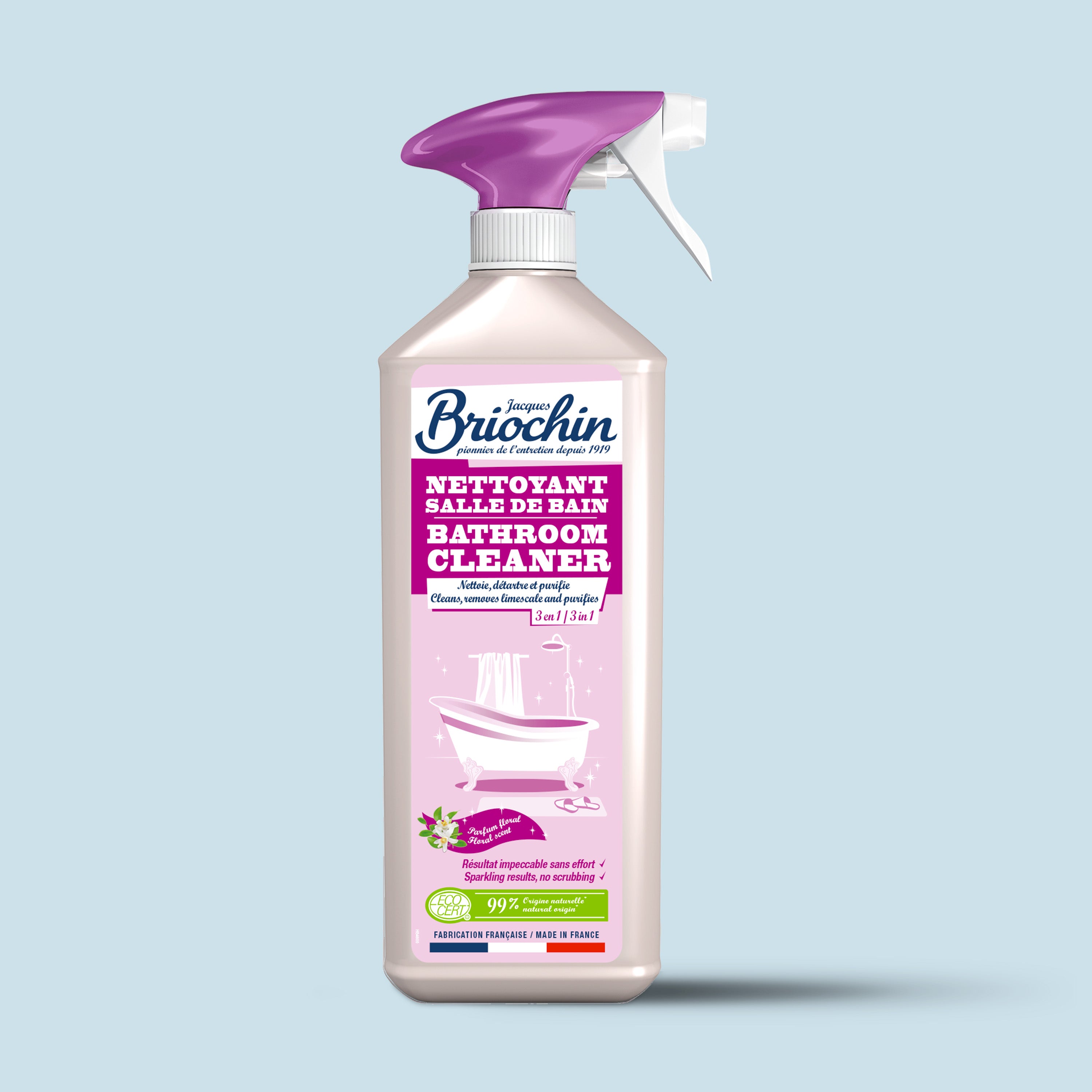 JACQUES BRIOCHIN - Nettoyant salle de bain 3 en 1 parfum floral 1L Parfum floral