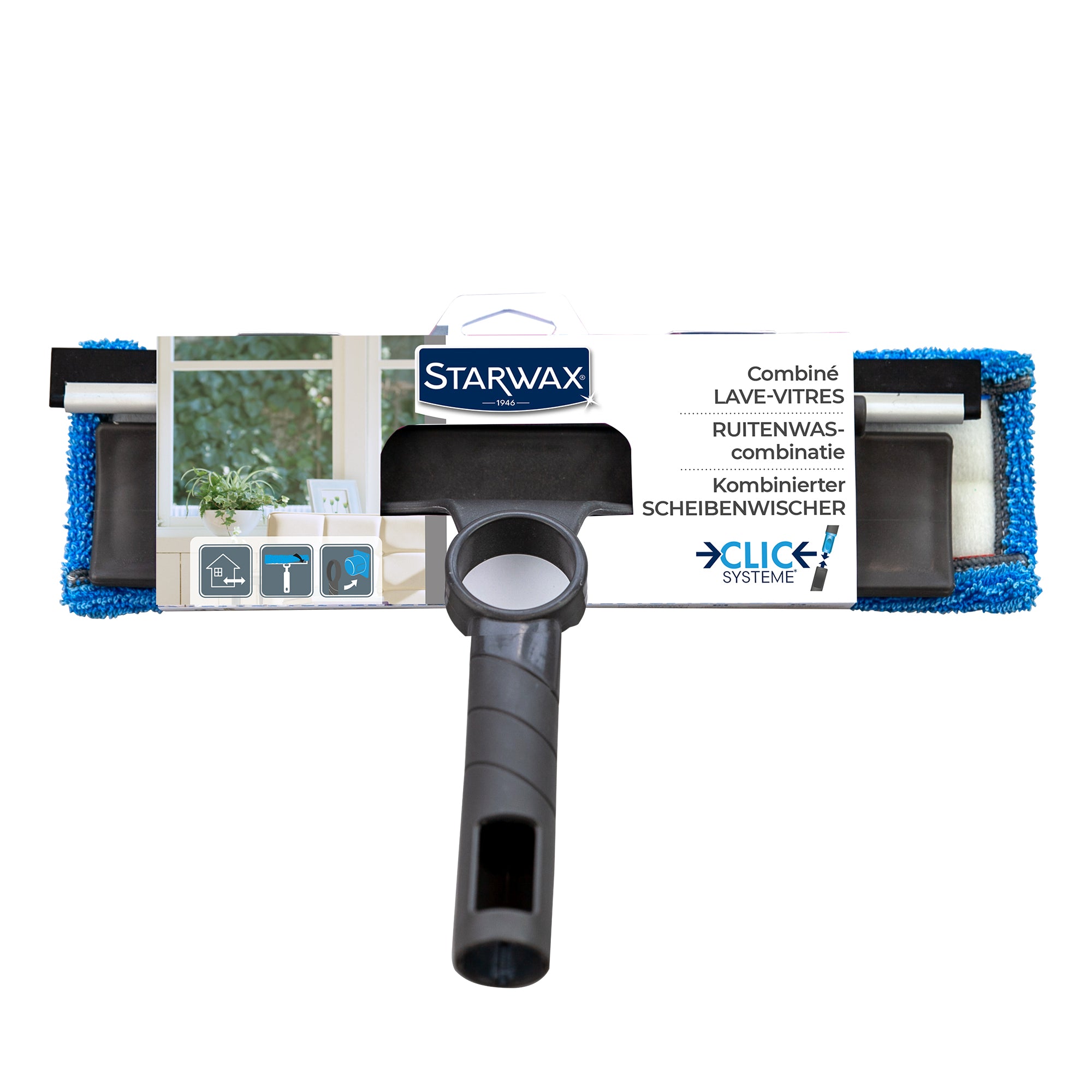 STARWAX - Combiné lave vitres Clic système X1