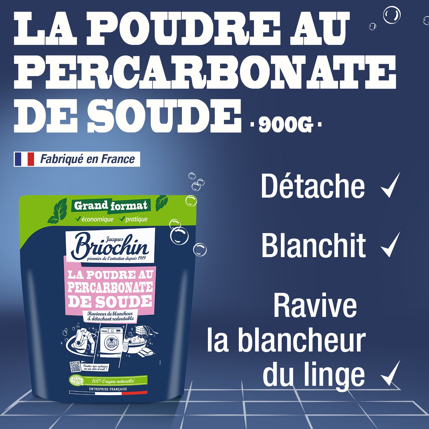JACQUES BRIOCHIN - La poudre au percarbonate de soude 900g 900g