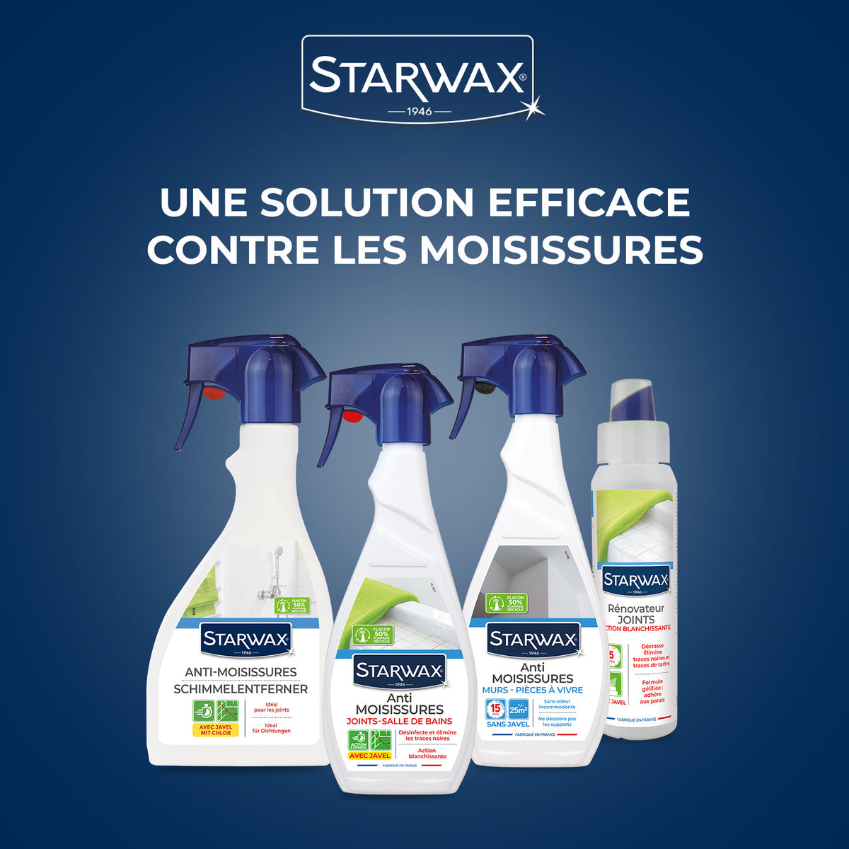 STARWAX - Anti-moisissures pour joints et salle de bains 500ml
