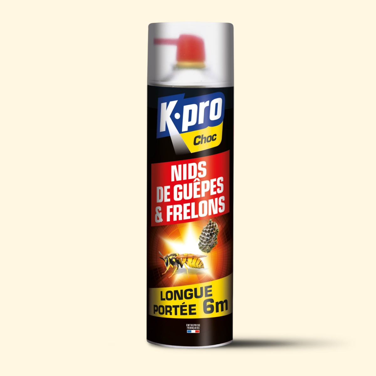 K.PRO - Aérosol foudroyant choc nids de guêpes et frelons 500ml