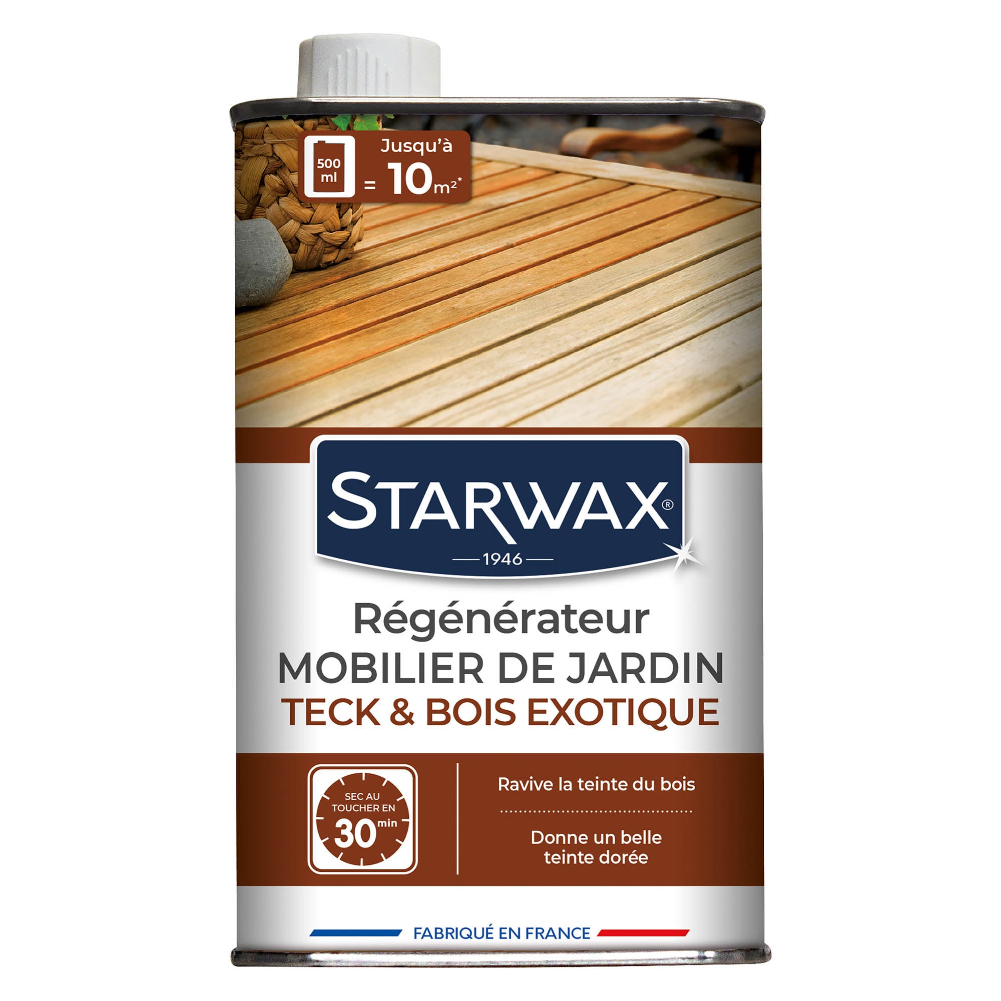 STARWAX - Régénérateur teck et bois exotiques pour mobilier de jardin 500ml