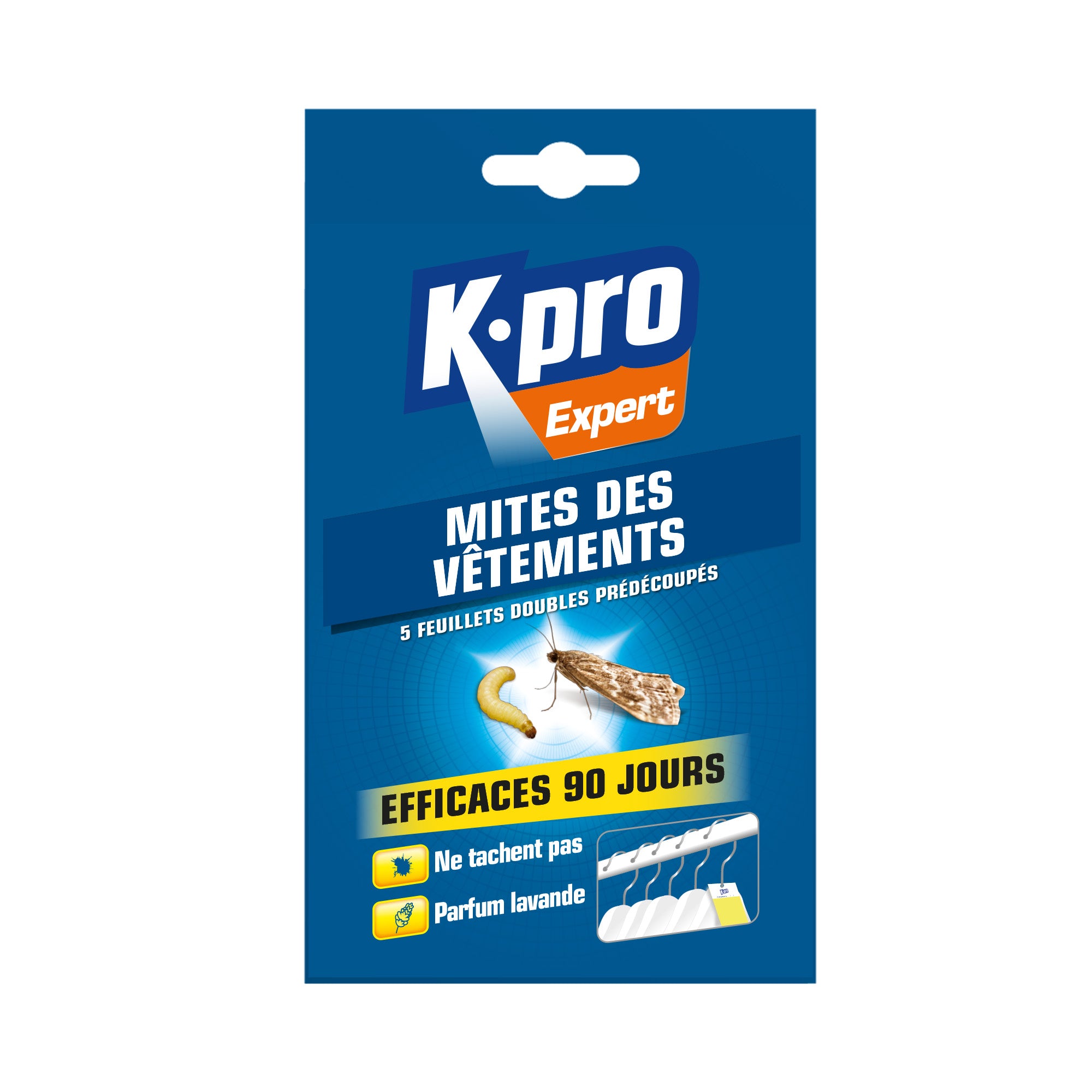 K.PRO - Papier anti-mites des vêtements 5 feuillets doubles lavande