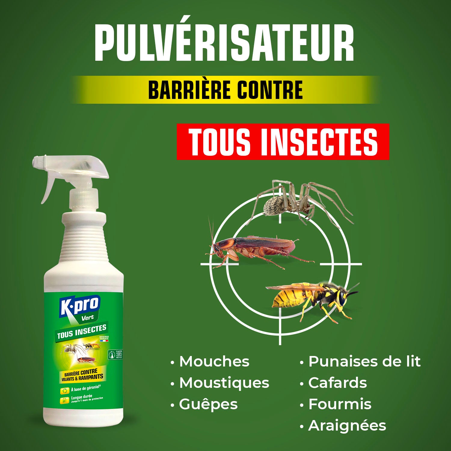 K.PRO - Pulvérisateur Barrière tous insectes K.PRO 1L