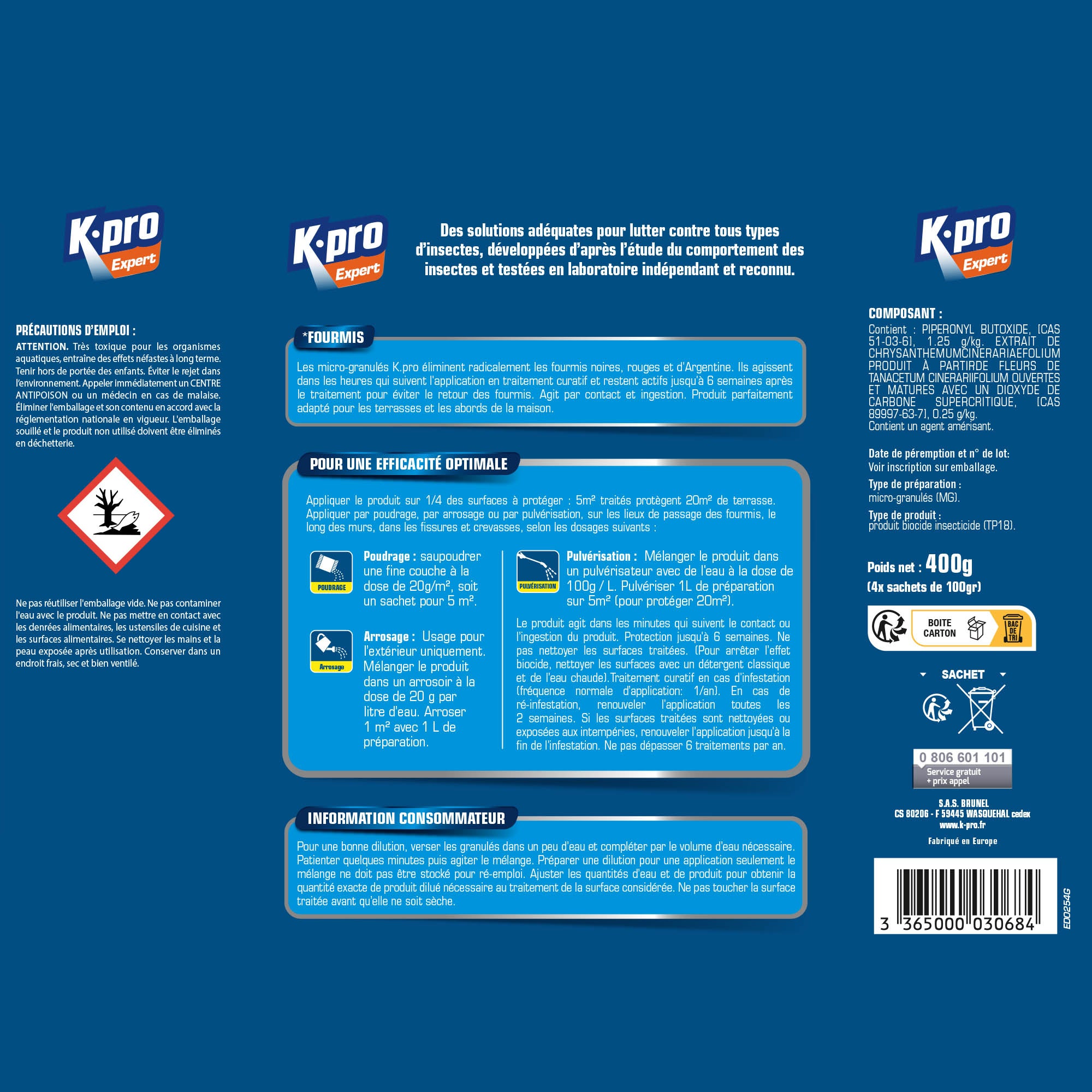 K.PRO - Granulés anti-fourmis
 400g